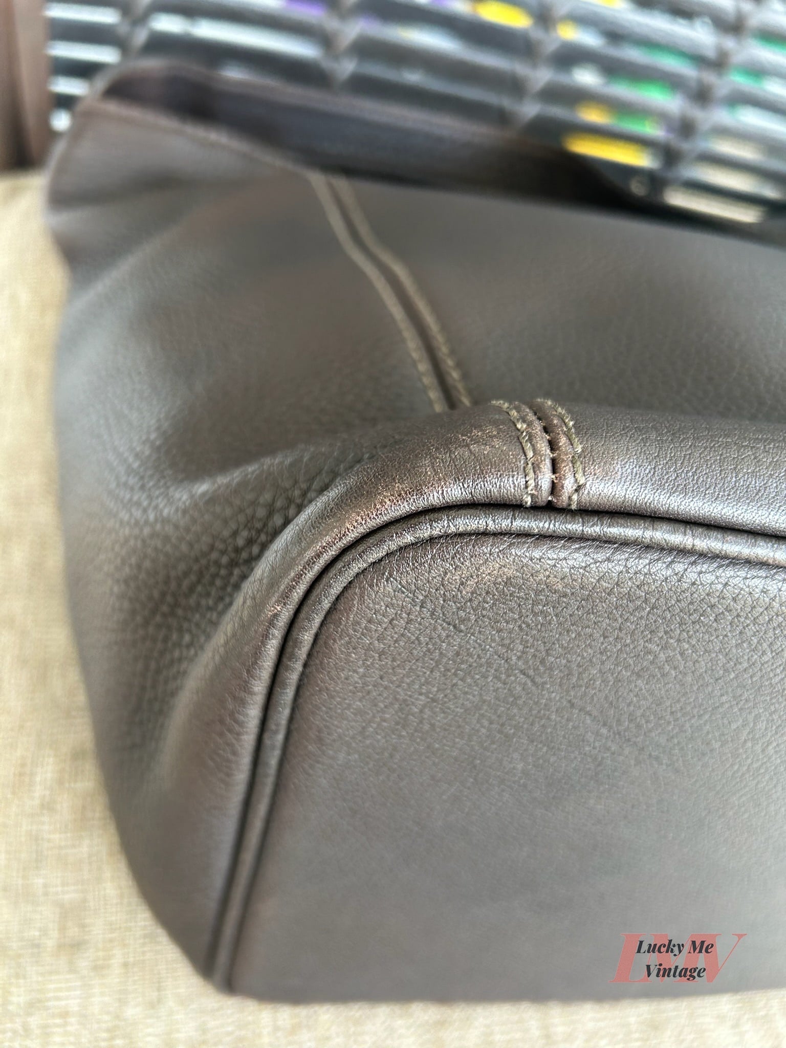 Vintage Coach brown Sonoma Bucket Bag w/ Wallet