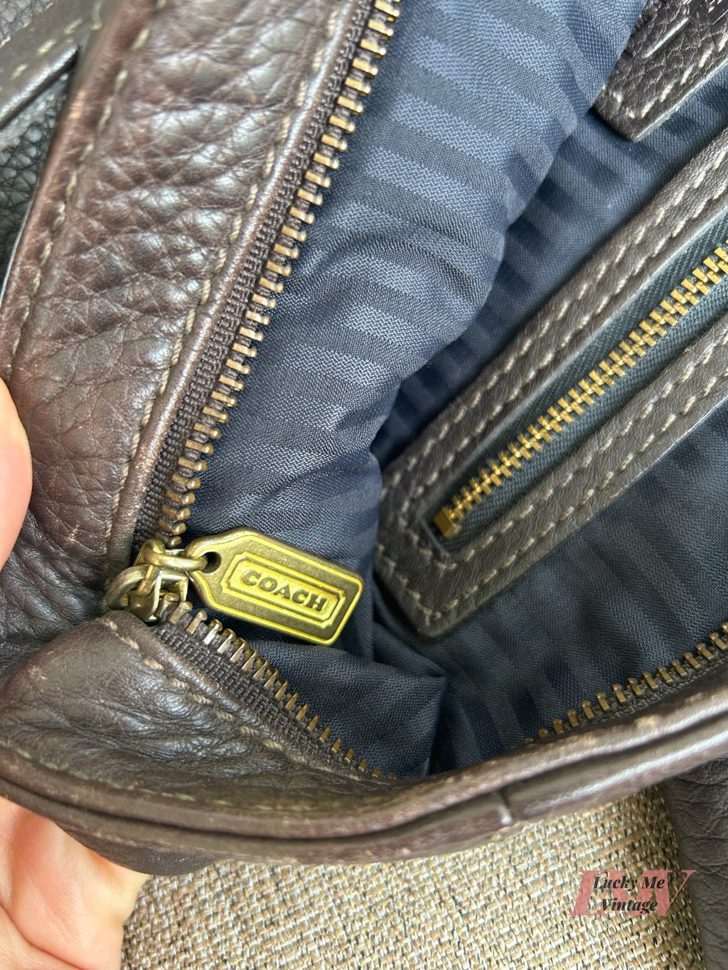 Vintage Coach brown Sonoma Bucket Bag w/ Wallet