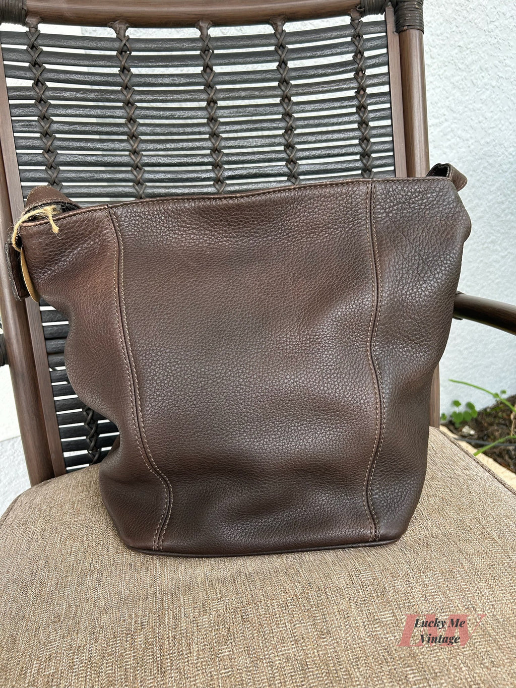 Vintage Coach brown Sonoma Bucket Bag w/ Wallet