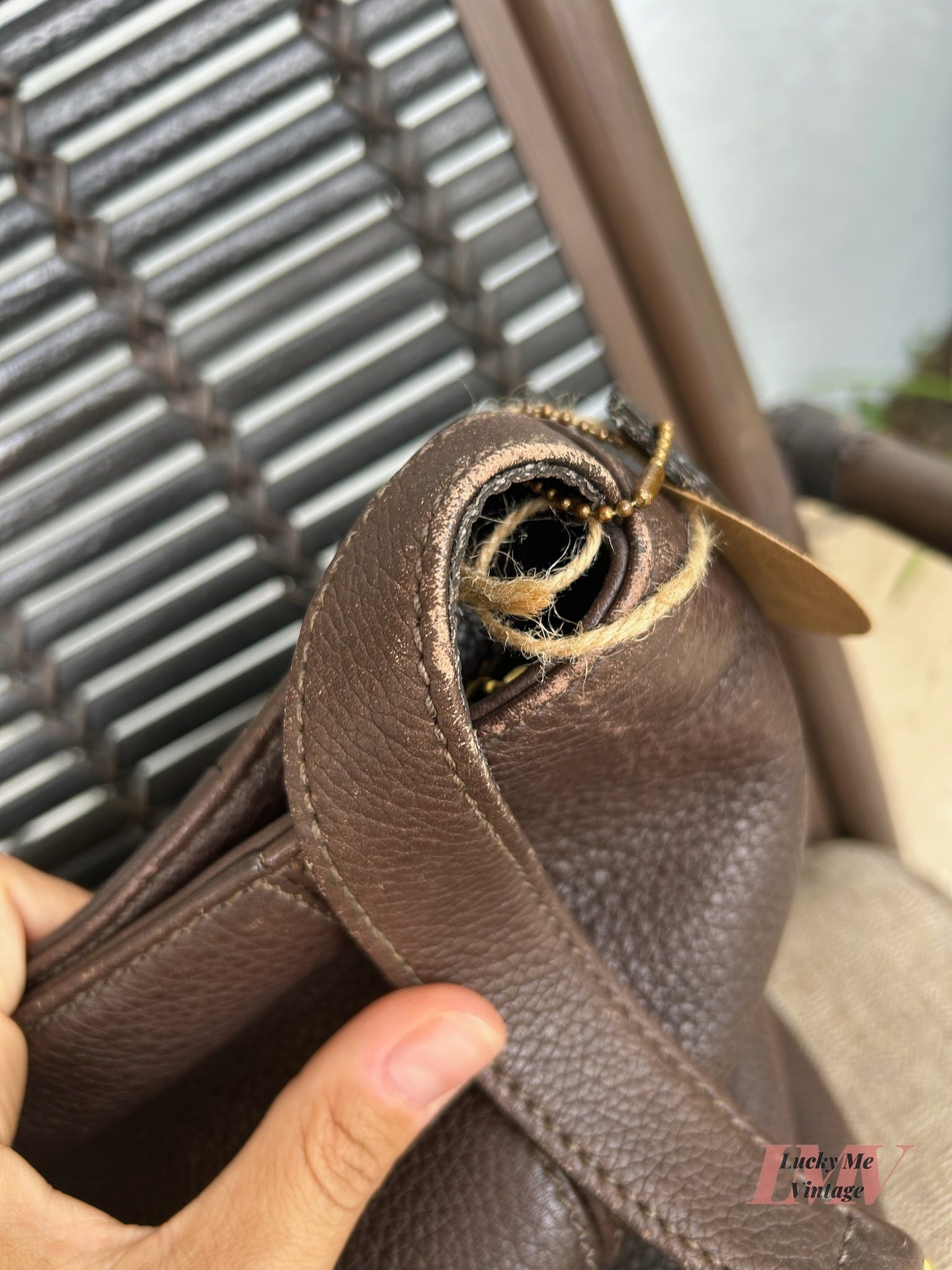 Vintage Coach brown Sonoma Bucket Bag w/ Wallet