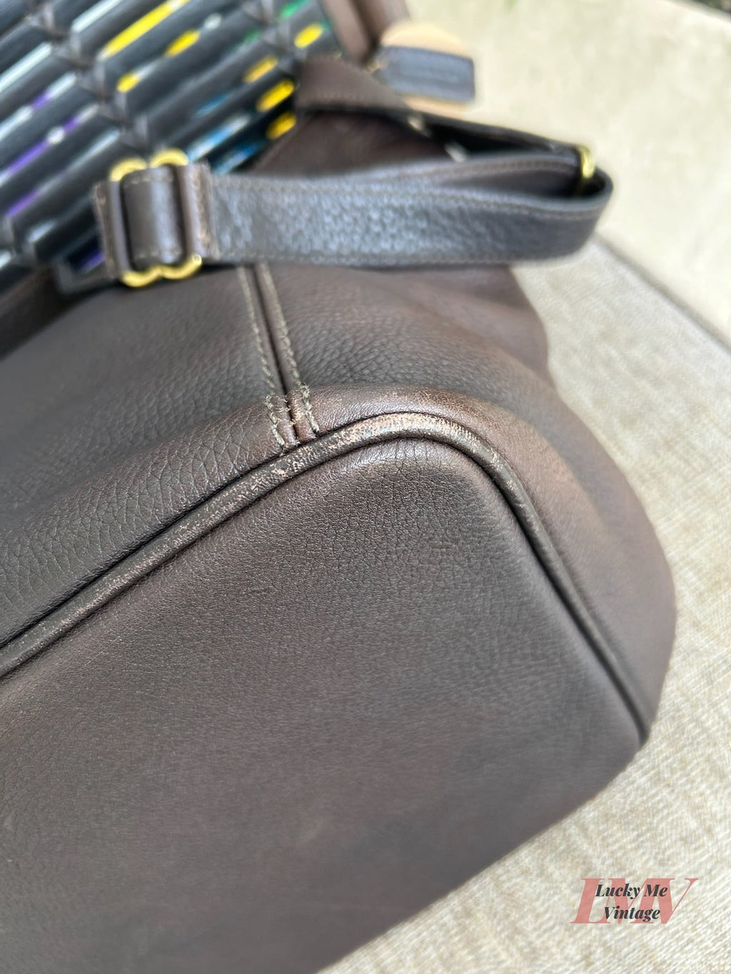 Vintage Coach brown Sonoma Bucket Bag w/ Wallet