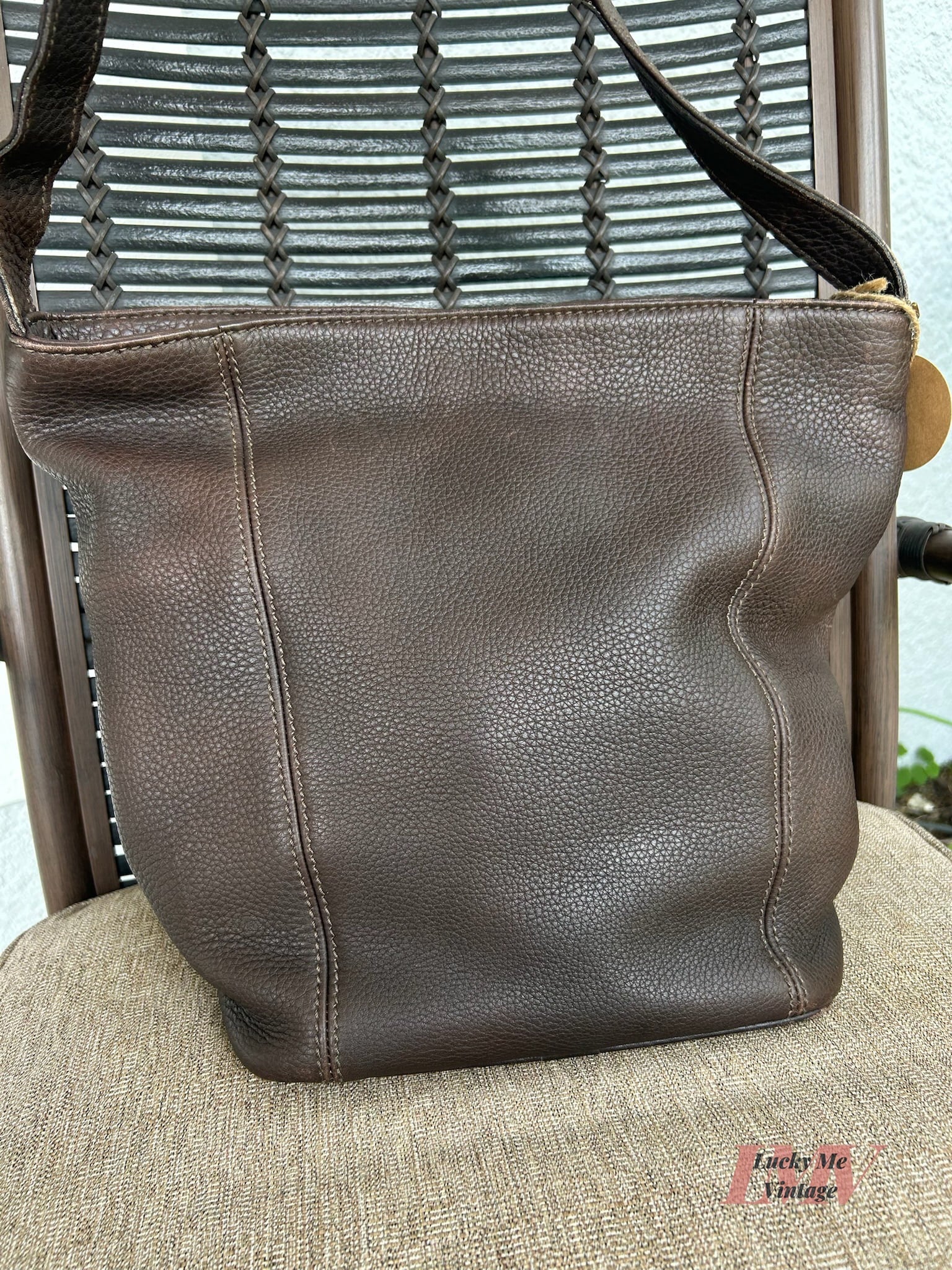 Vintage Coach brown Sonoma Bucket Bag w/ Wallet