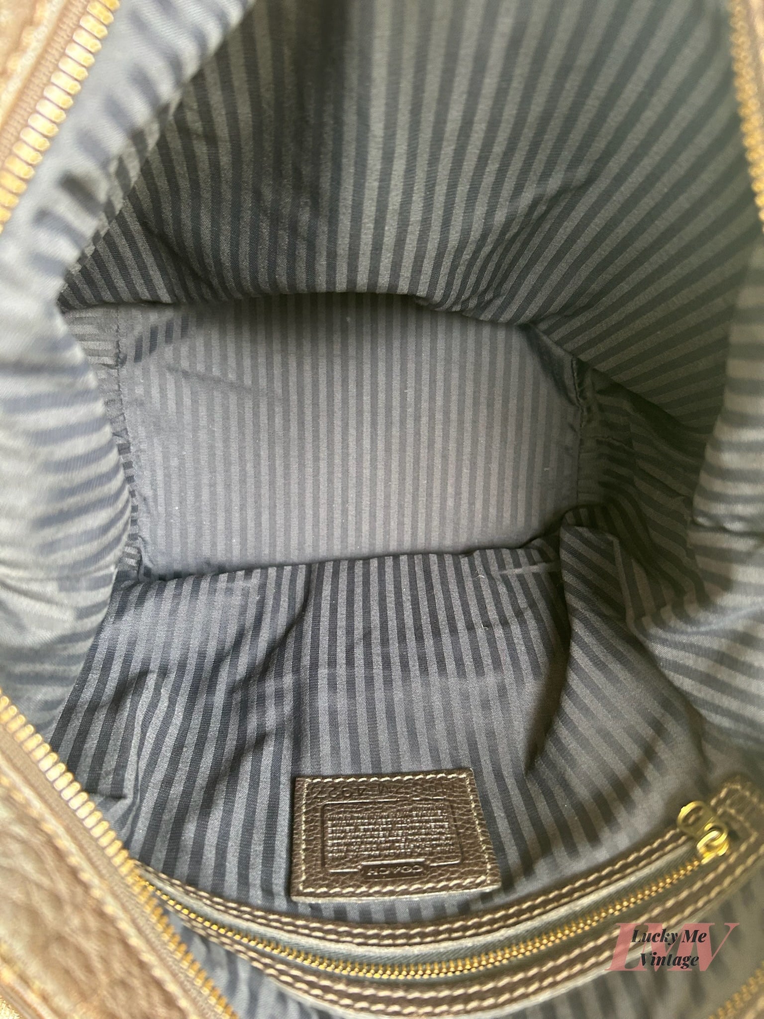 Vintage Coach brown Sonoma Bucket Bag w/ Wallet