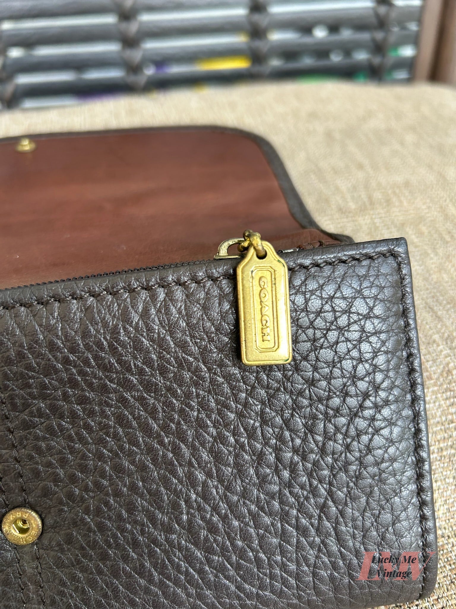 Vintage Coach brown Sonoma Bucket Bag w/ Wallet