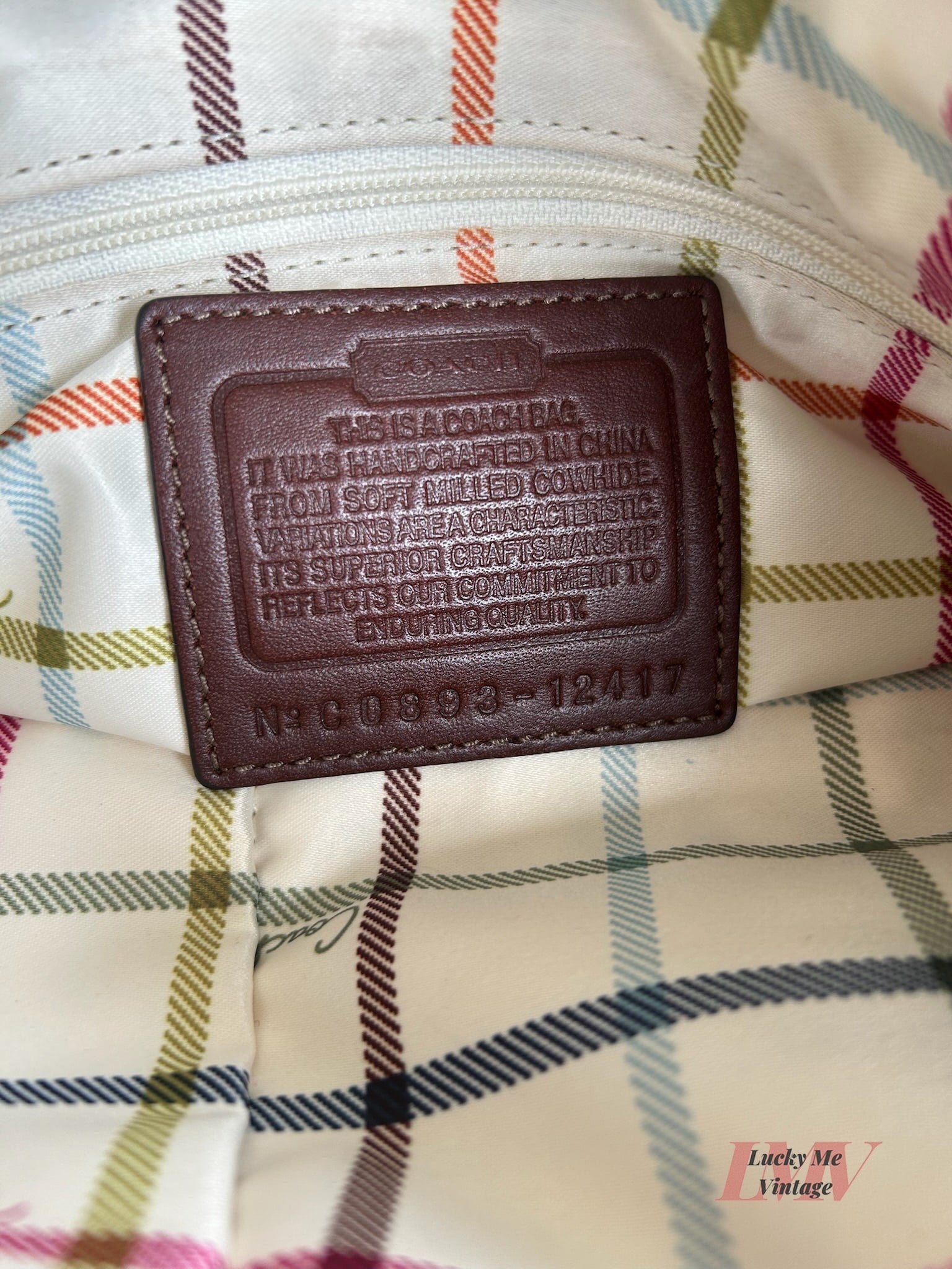 Vintage Coach brown Bleecker Woven Bag w/ brown/lilac Wallet
