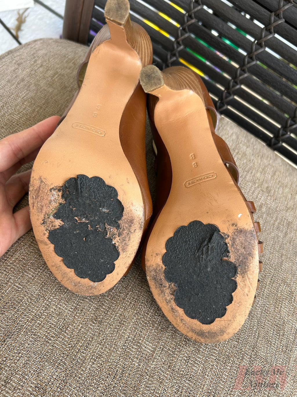 Coach brown Heels size 8b