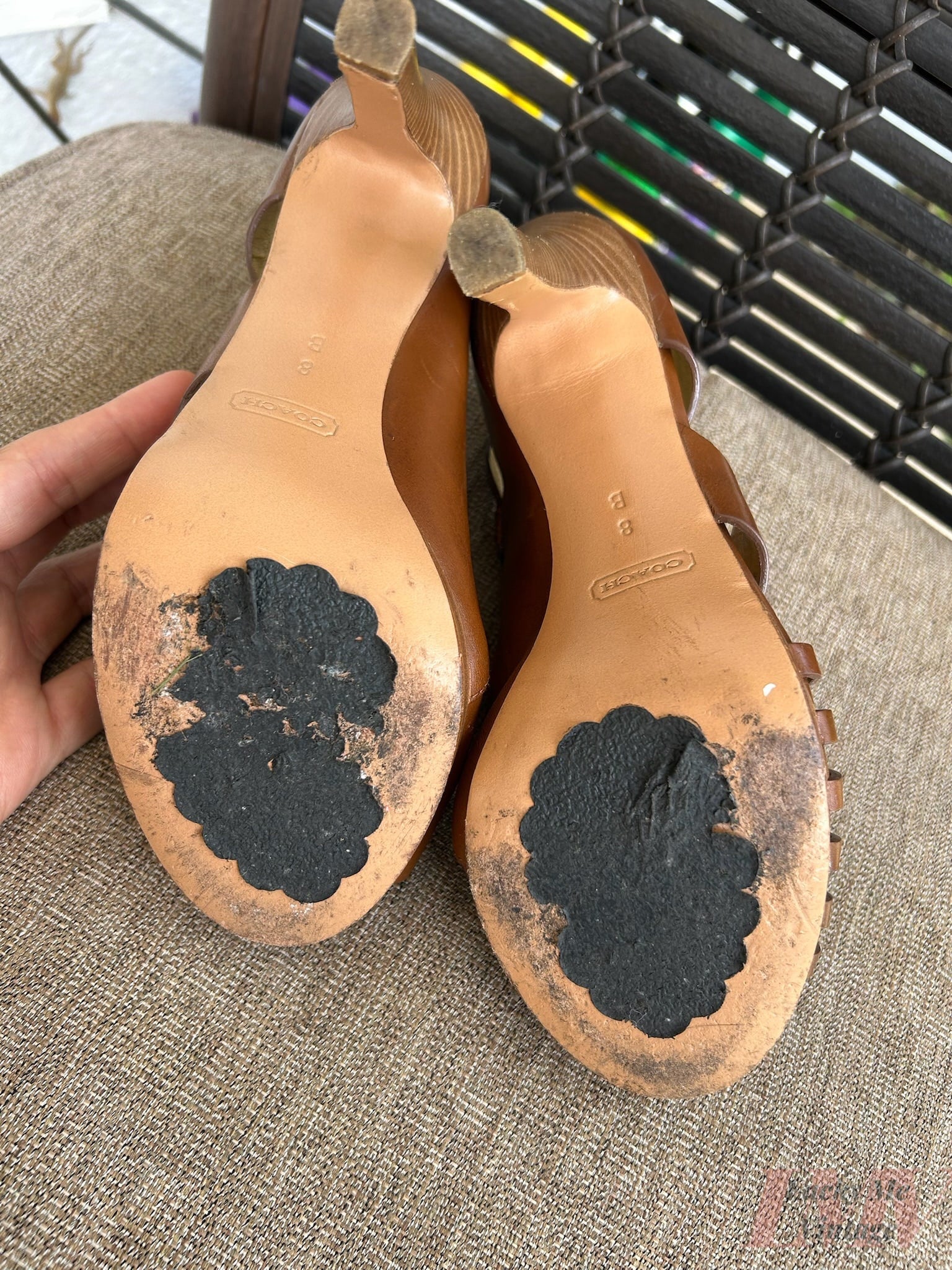 Coach brown Heels size 8b