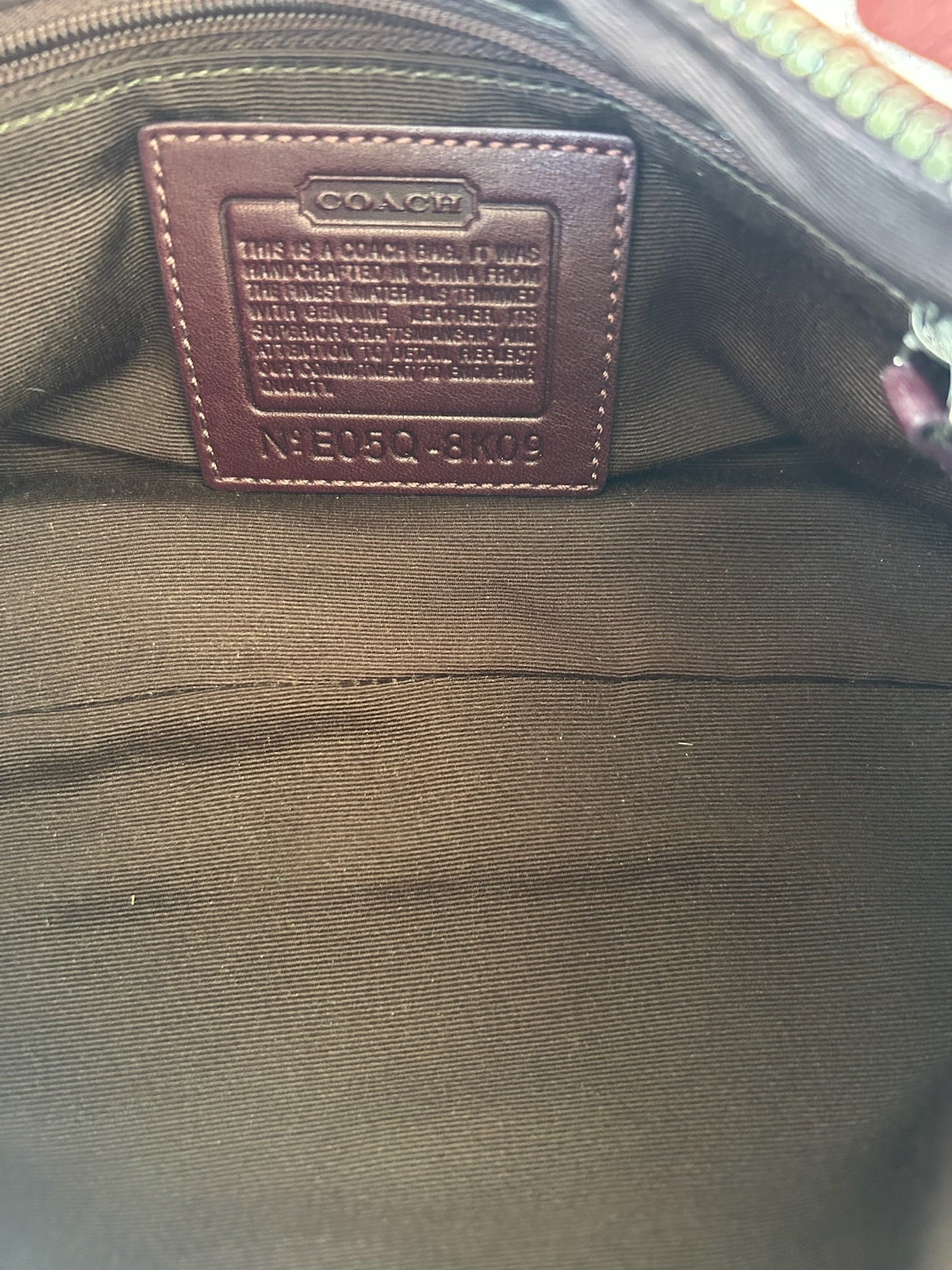 Coach Signature Shoulder Bag - Brown and Purple 8k09