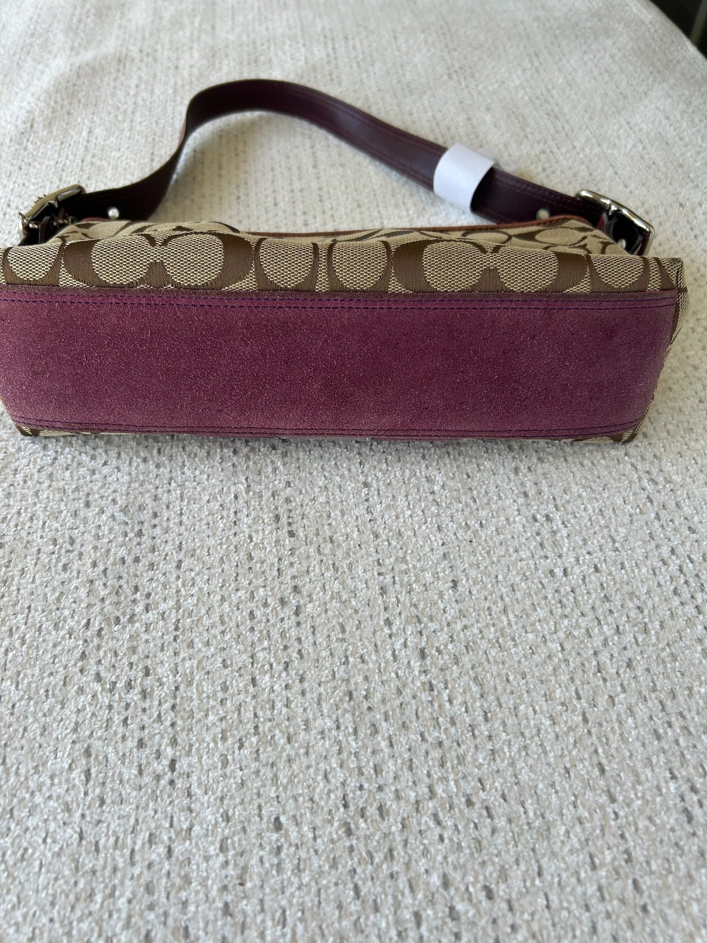 Coach Signature Shoulder Bag - Brown and Purple 8k09