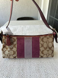 Coach Signature Shoulder Bag - Brown and Purple 8k09