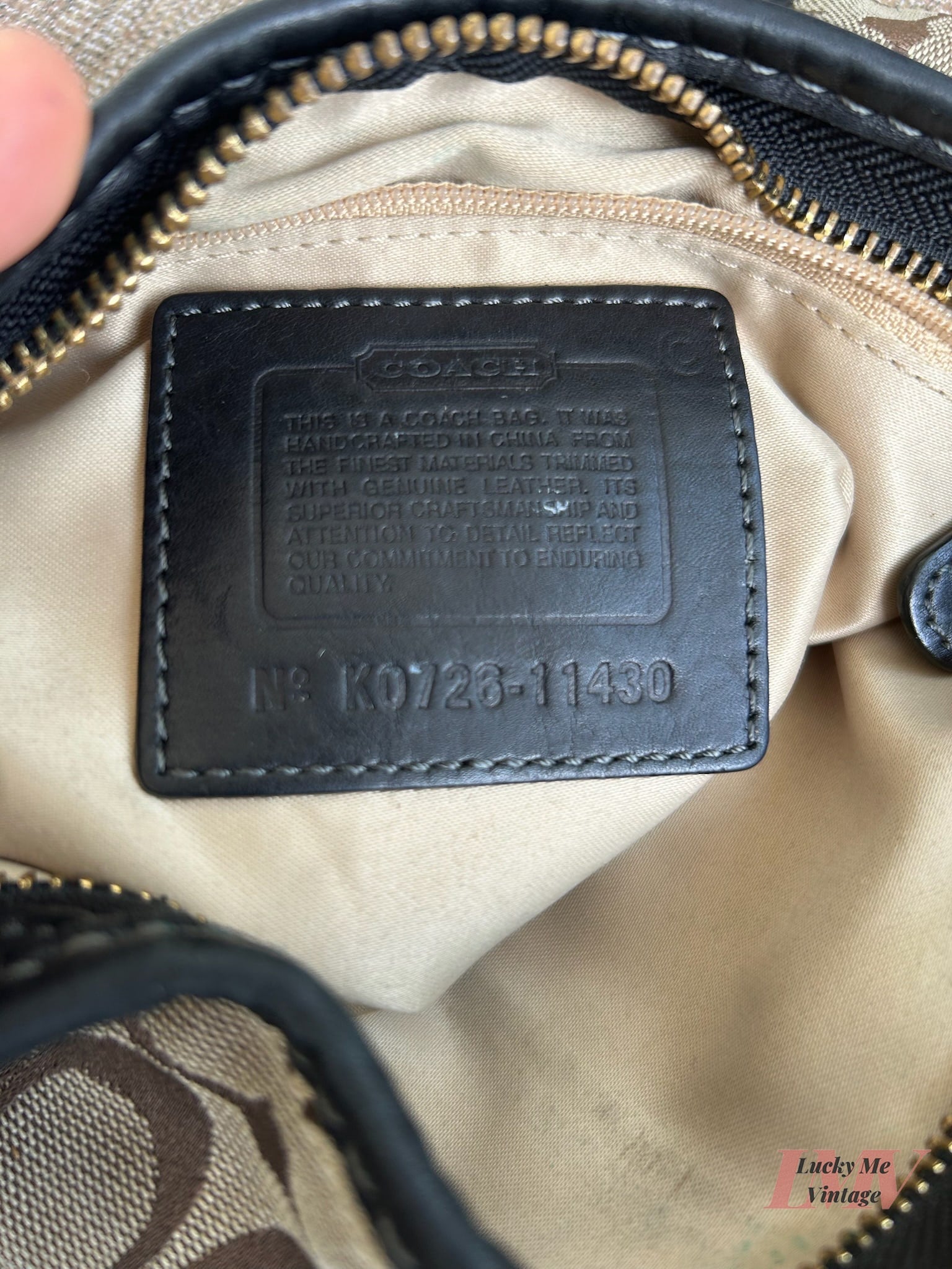 Vintage Coach brown/tan/black Bleecker Signature C Bag