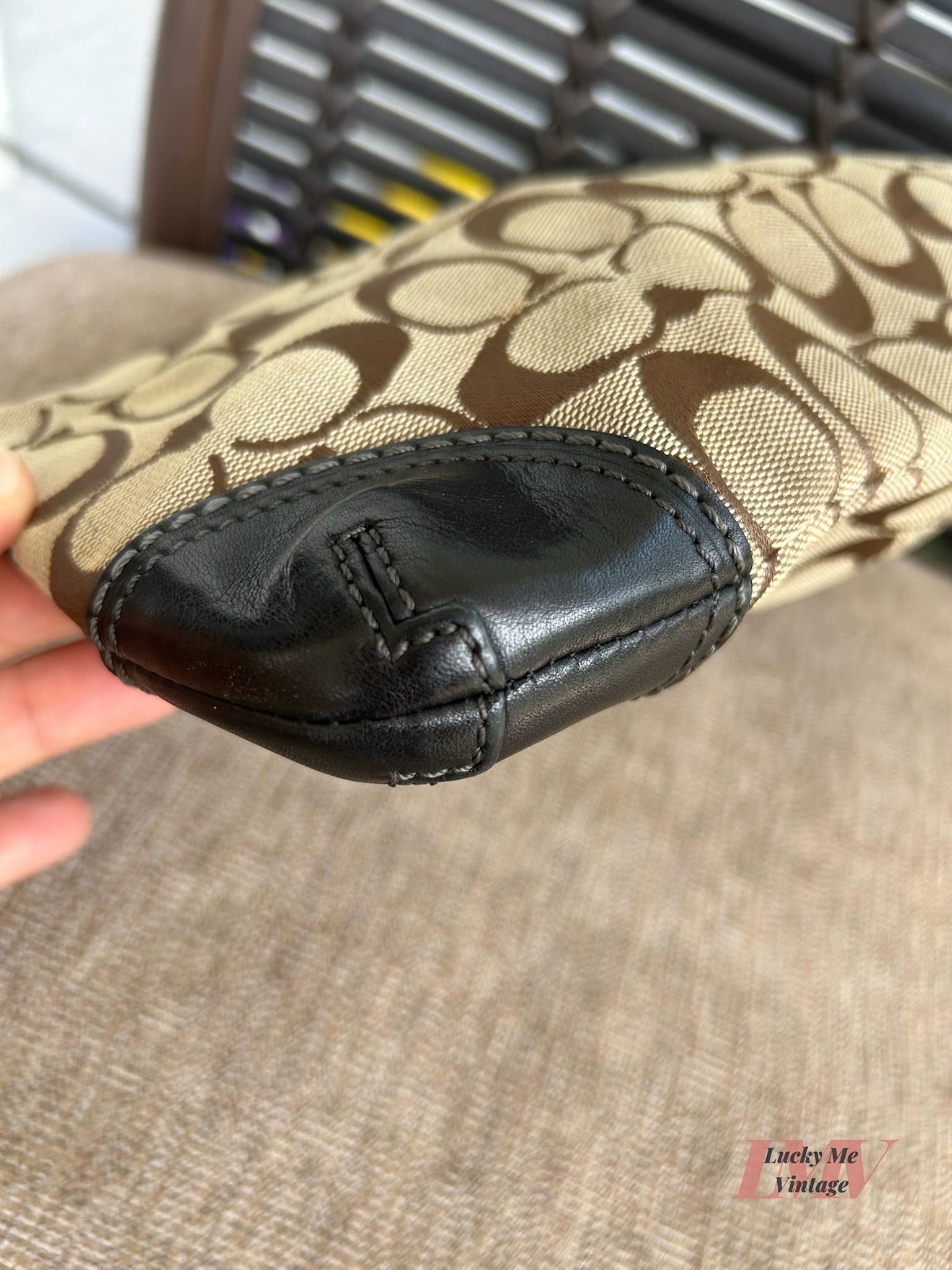 Vintage Coach brown/tan/black Bleecker Signature C Bag
