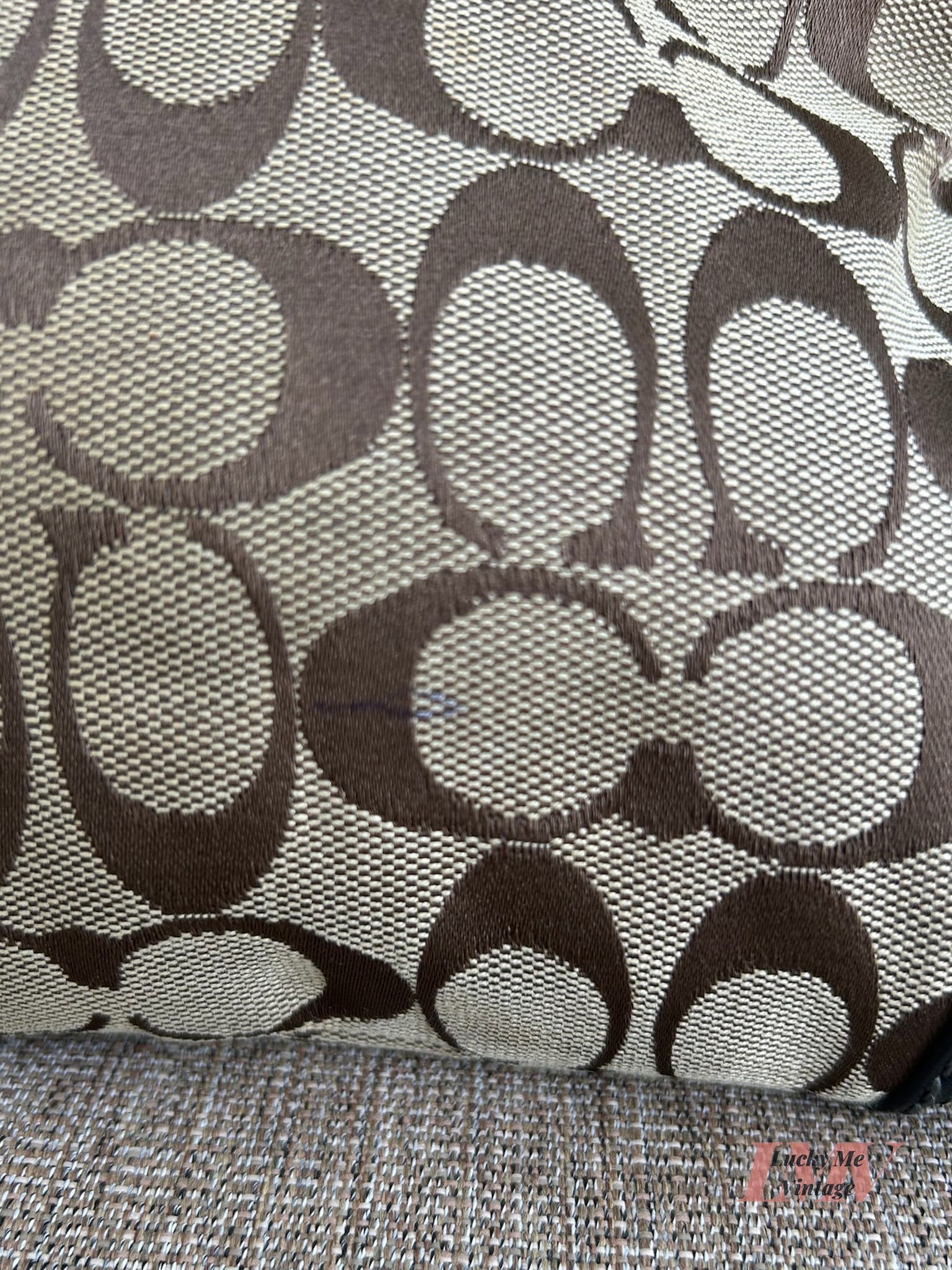 Vintage Coach brown/tan/black Bleecker Signature C Bag