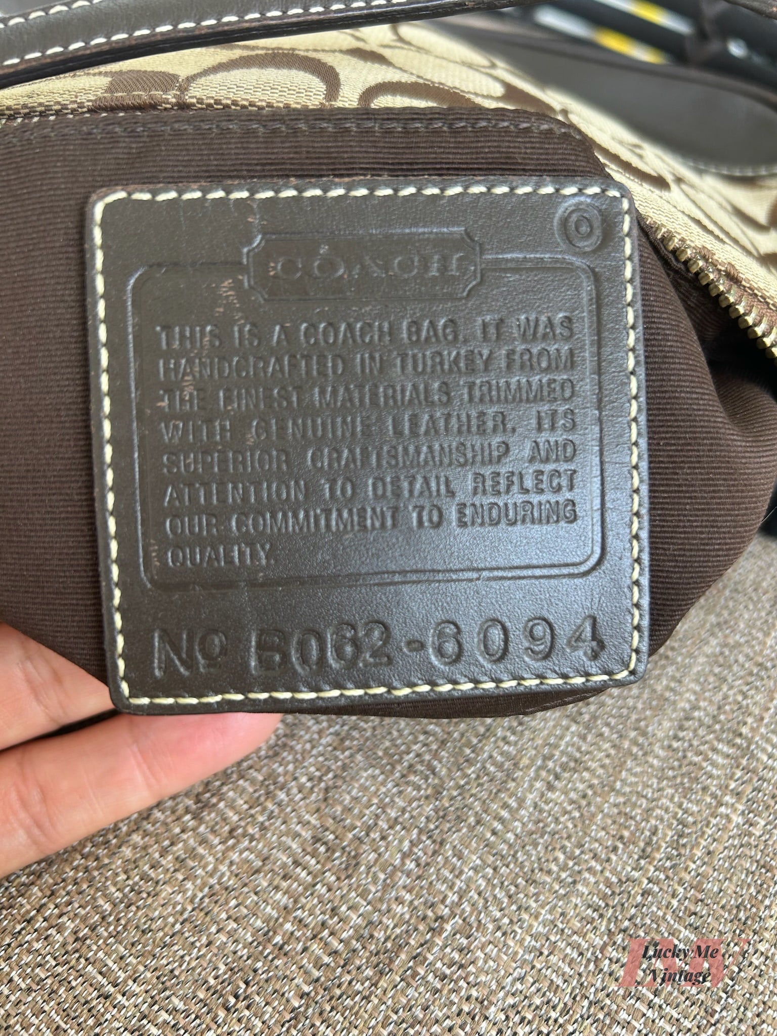 Vintage Coach brown and tan Demi Pouch