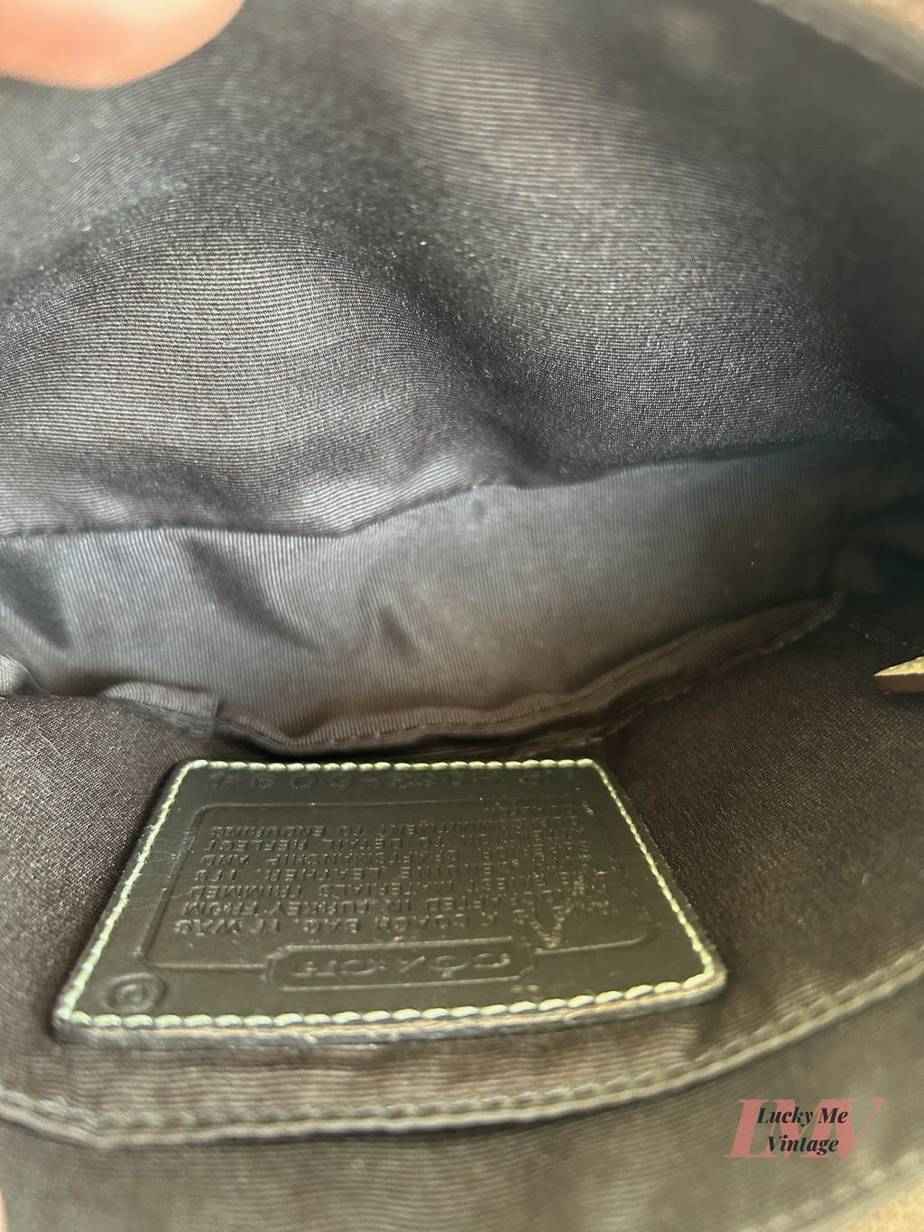Vintage Coach brown and tan Demi Pouch