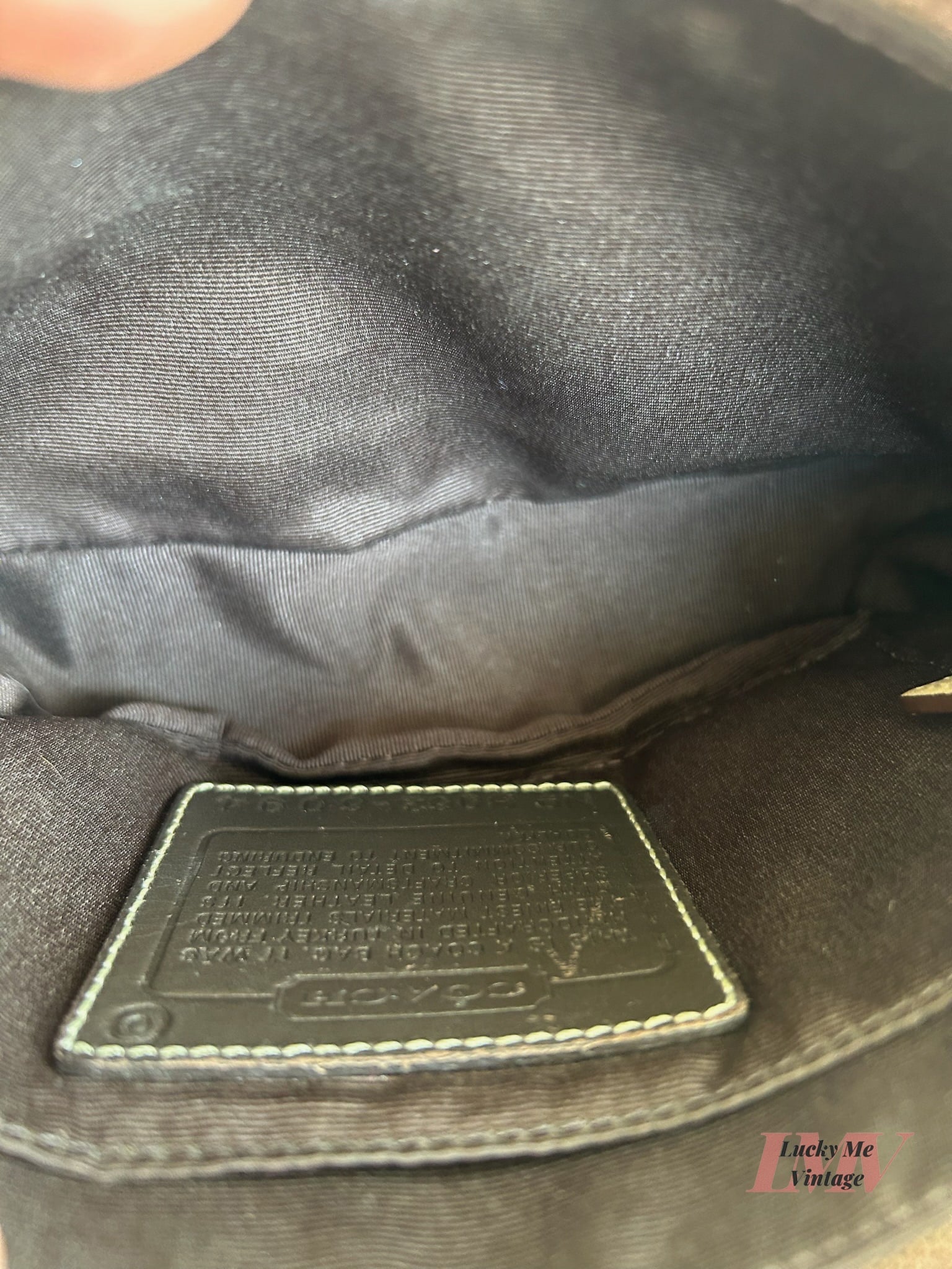 Vintage Coach brown and tan Demi Pouch