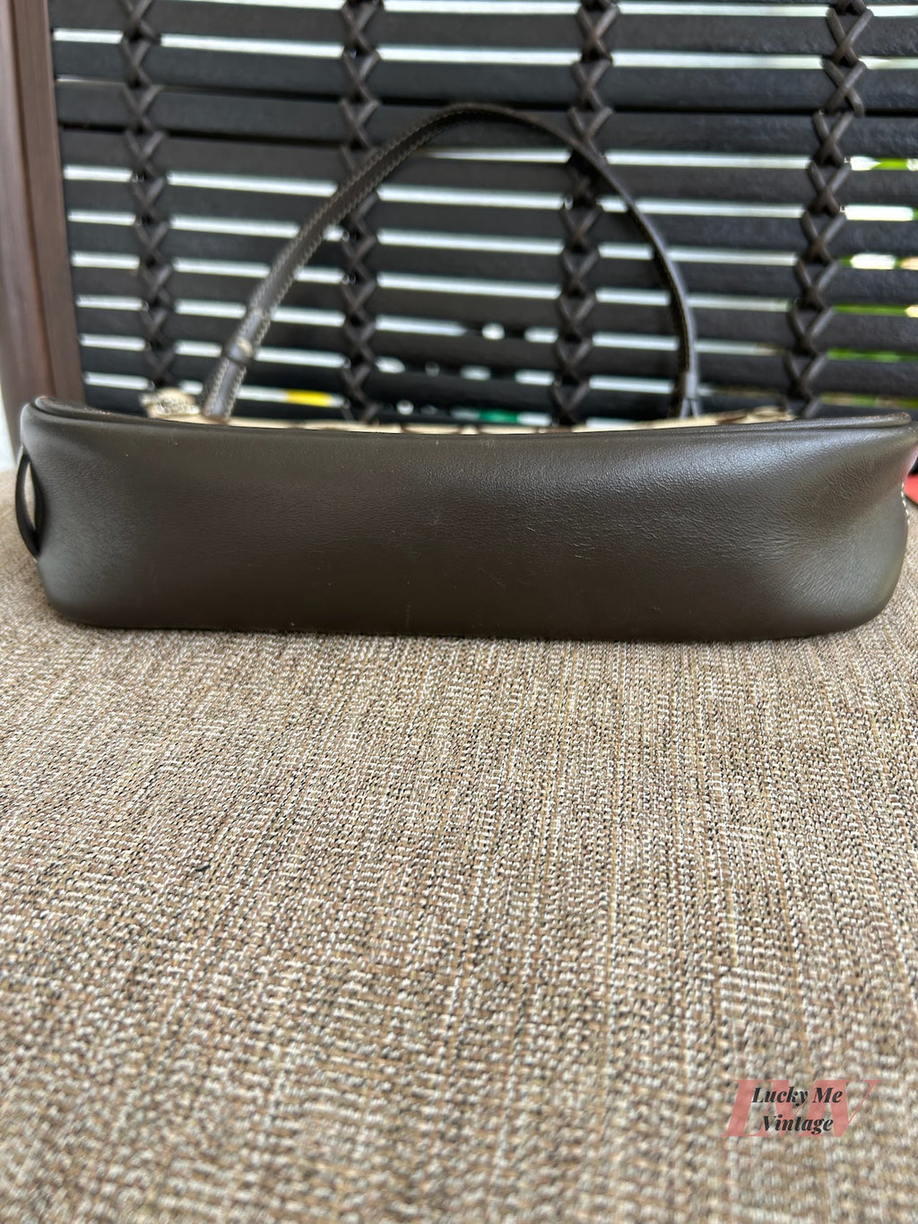 Vintage Coach brown and tan Demi Pouch