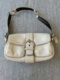 Coach 3653 Cream Leather Shoulder Bag