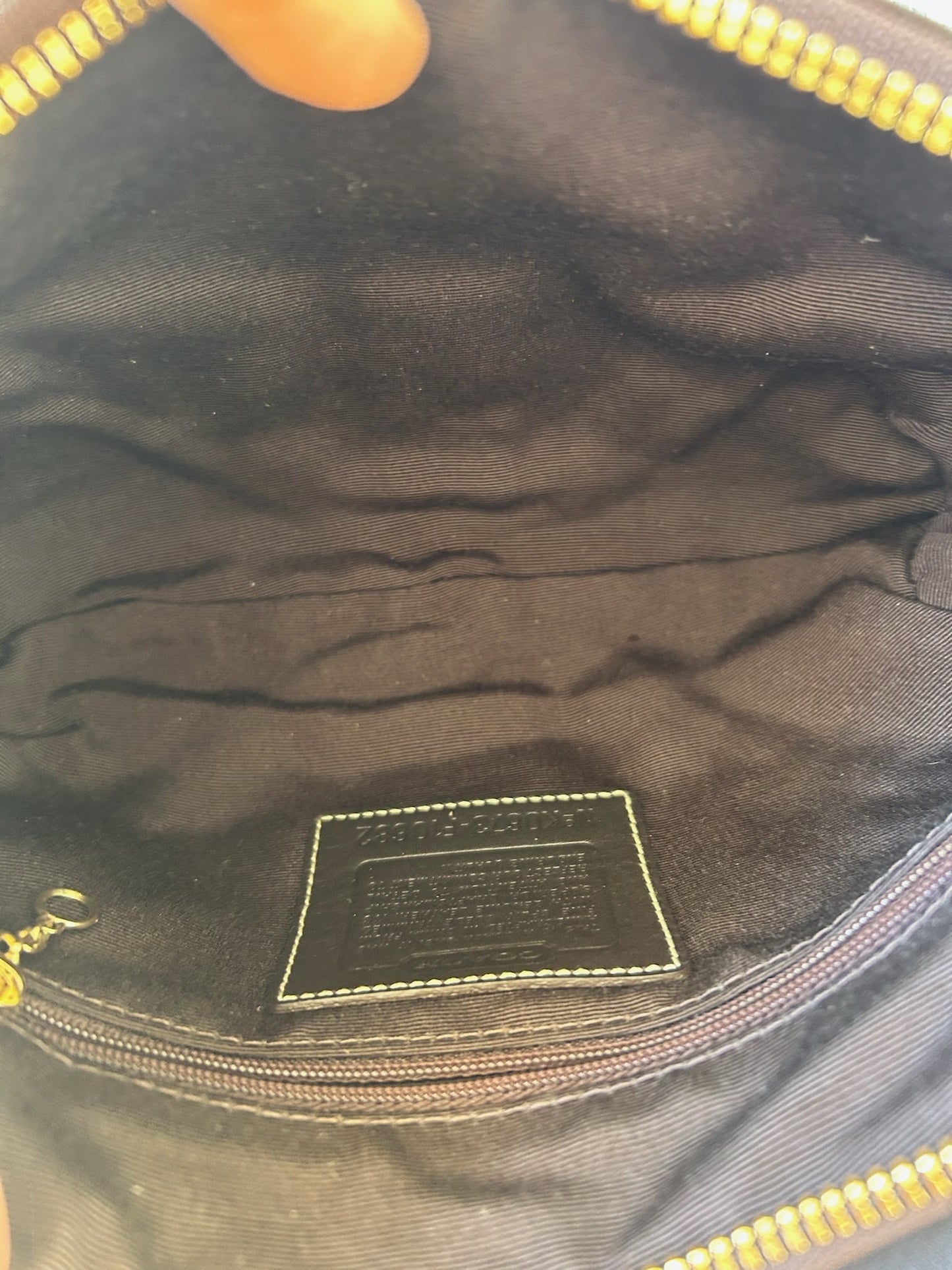 Coach F10682 Tan Suede Hobo Women's Bag