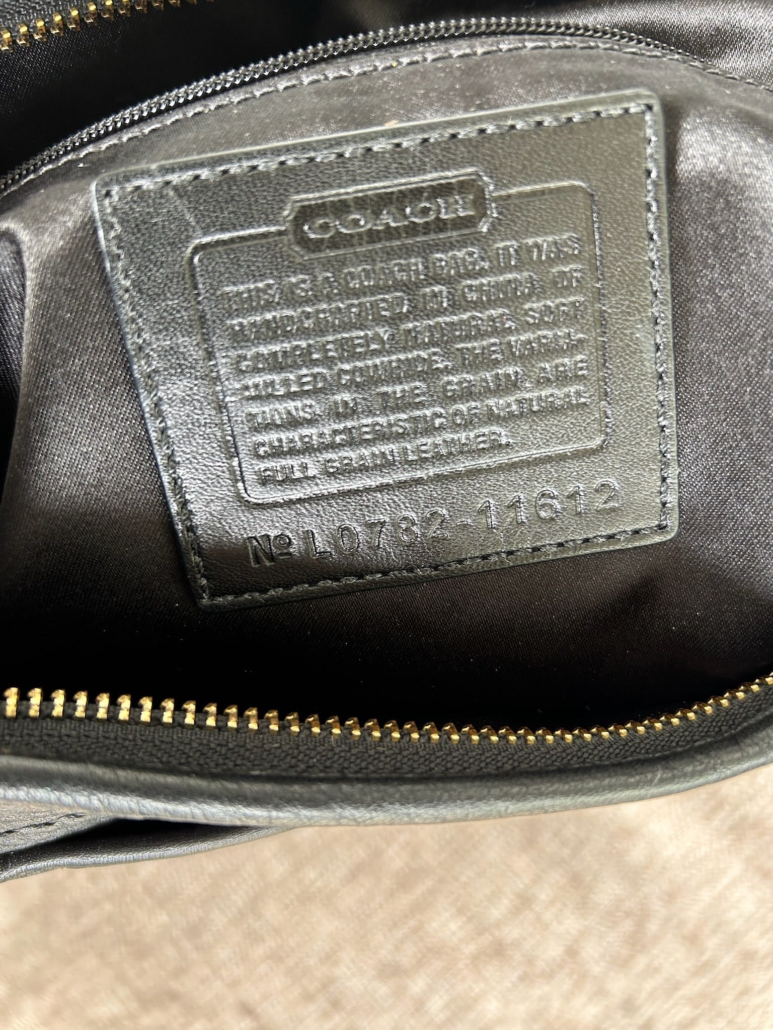 Coach Black Leather hobo bag