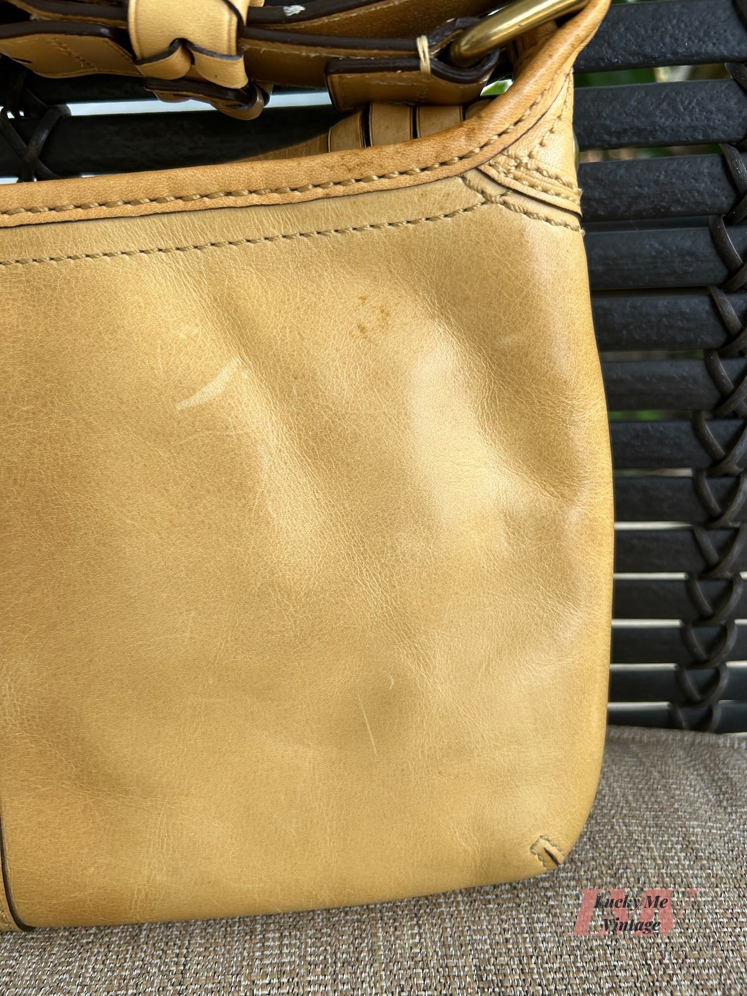 Vintage Coach tan Bleecker Shoulder bag