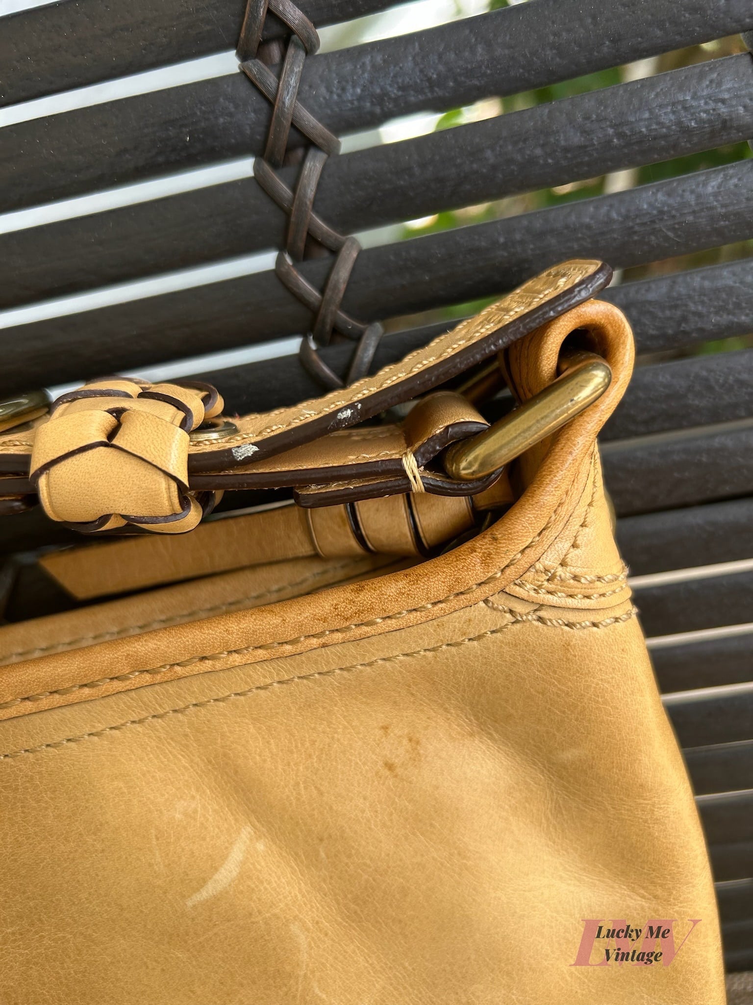 Vintage Coach tan Bleecker Shoulder bag