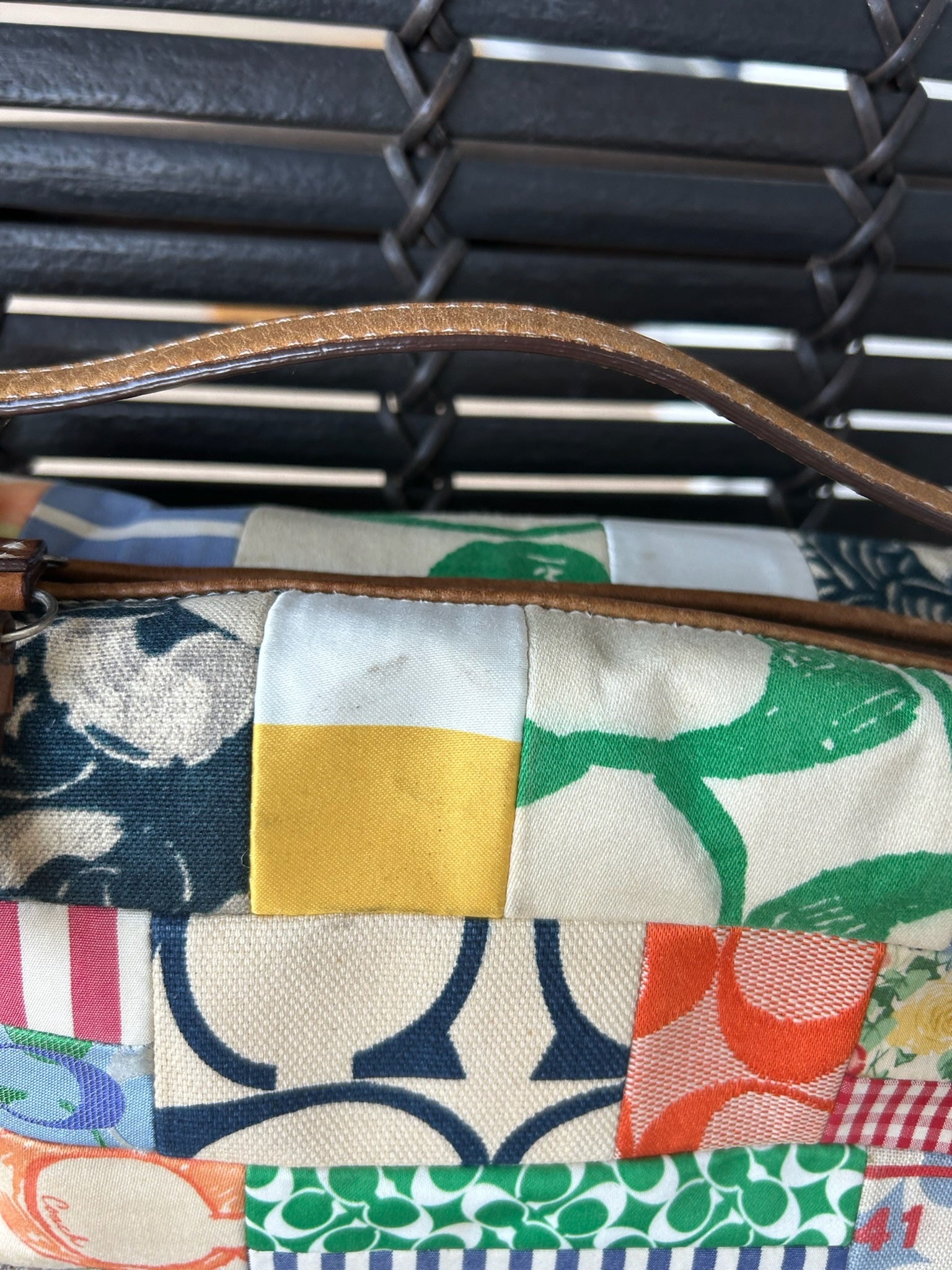 Vintage Coach Multicolor Patchwork Women's Bag