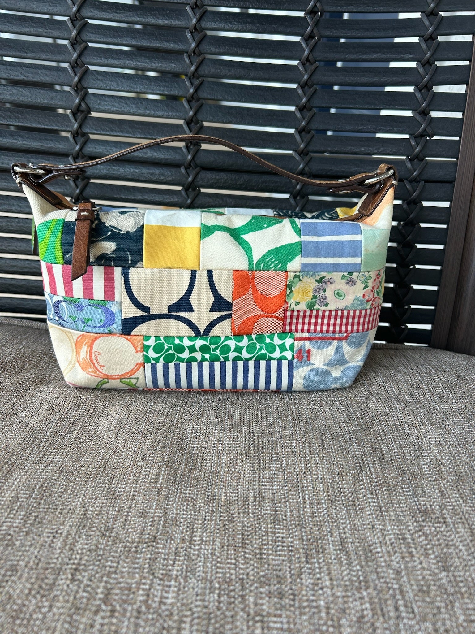 Vintage Coach Multicolor Patchwork Women's Bag