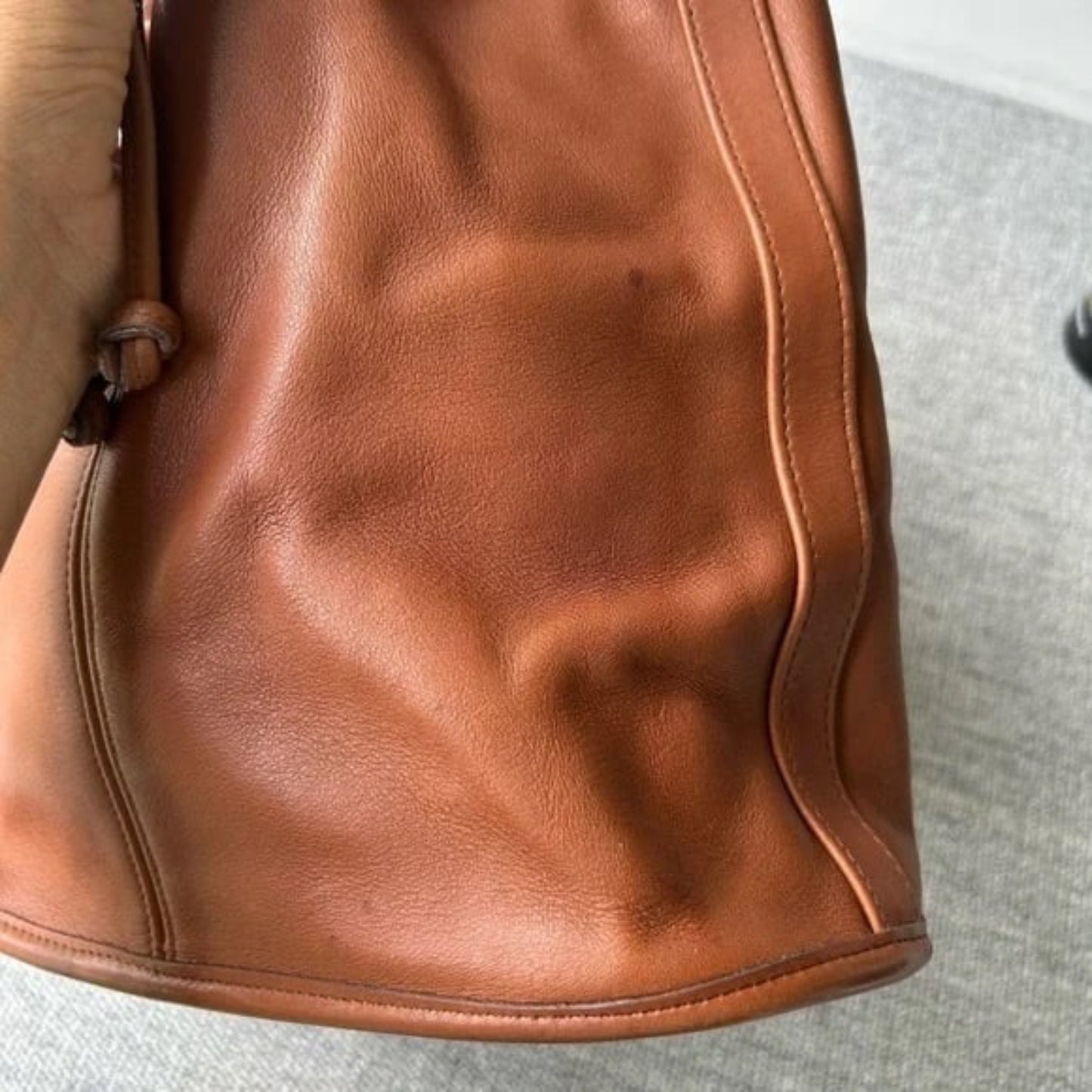 Coach Brown Leather Bucket Bag Nicholas style 4905