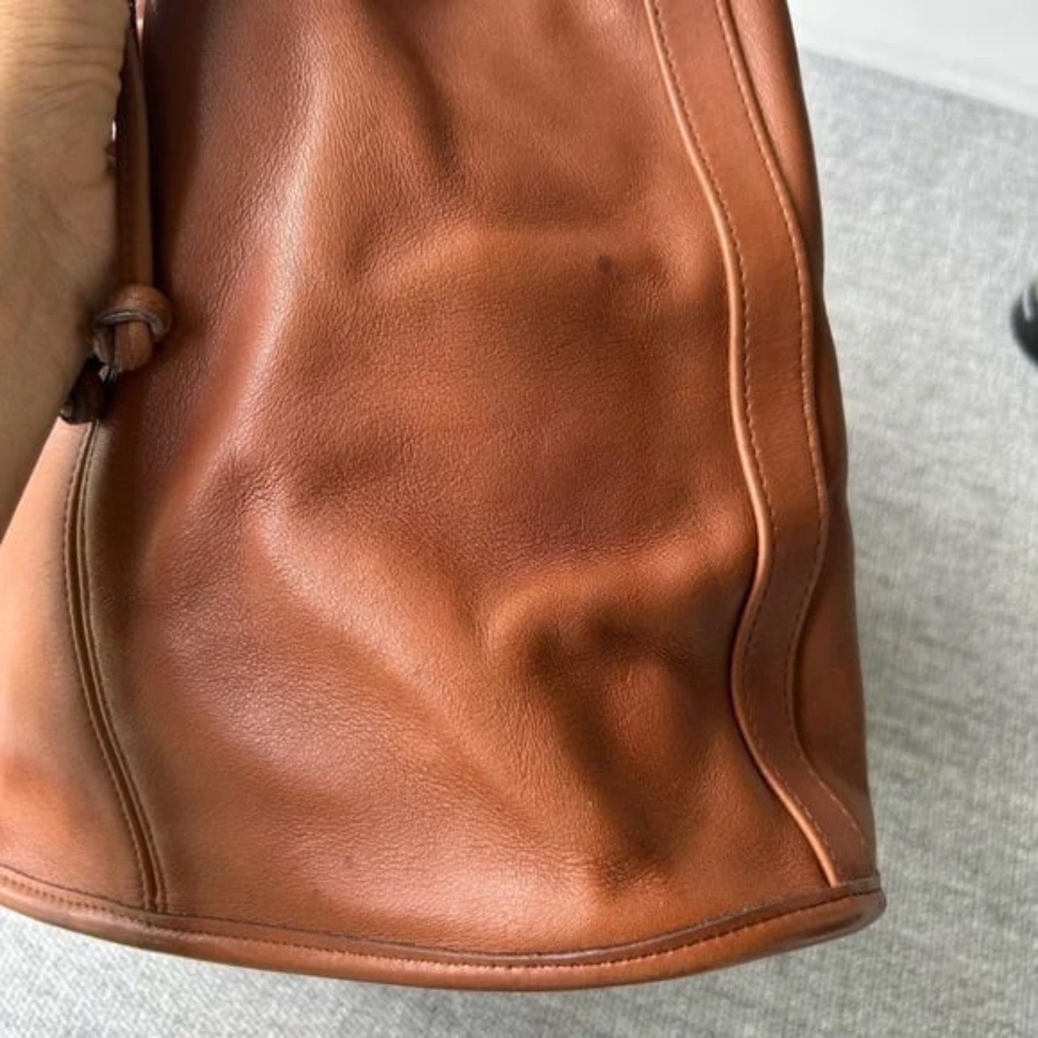 Coach Nicholas Brown Leather Bucket Bag (style 4905)