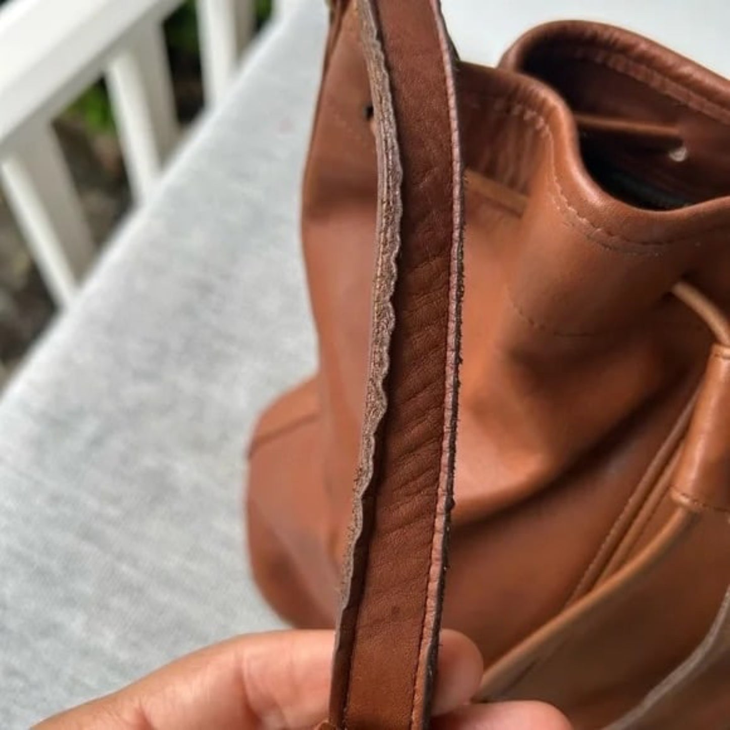 Coach Brown Leather Bucket Bag Nicholas style 4905