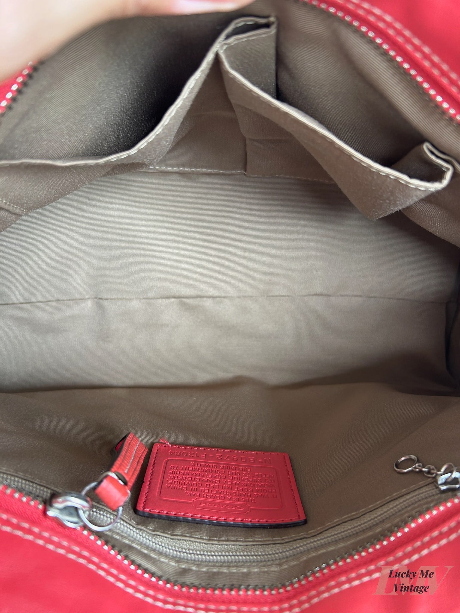 Vintage Coach orange/red Hampton Collection Bag