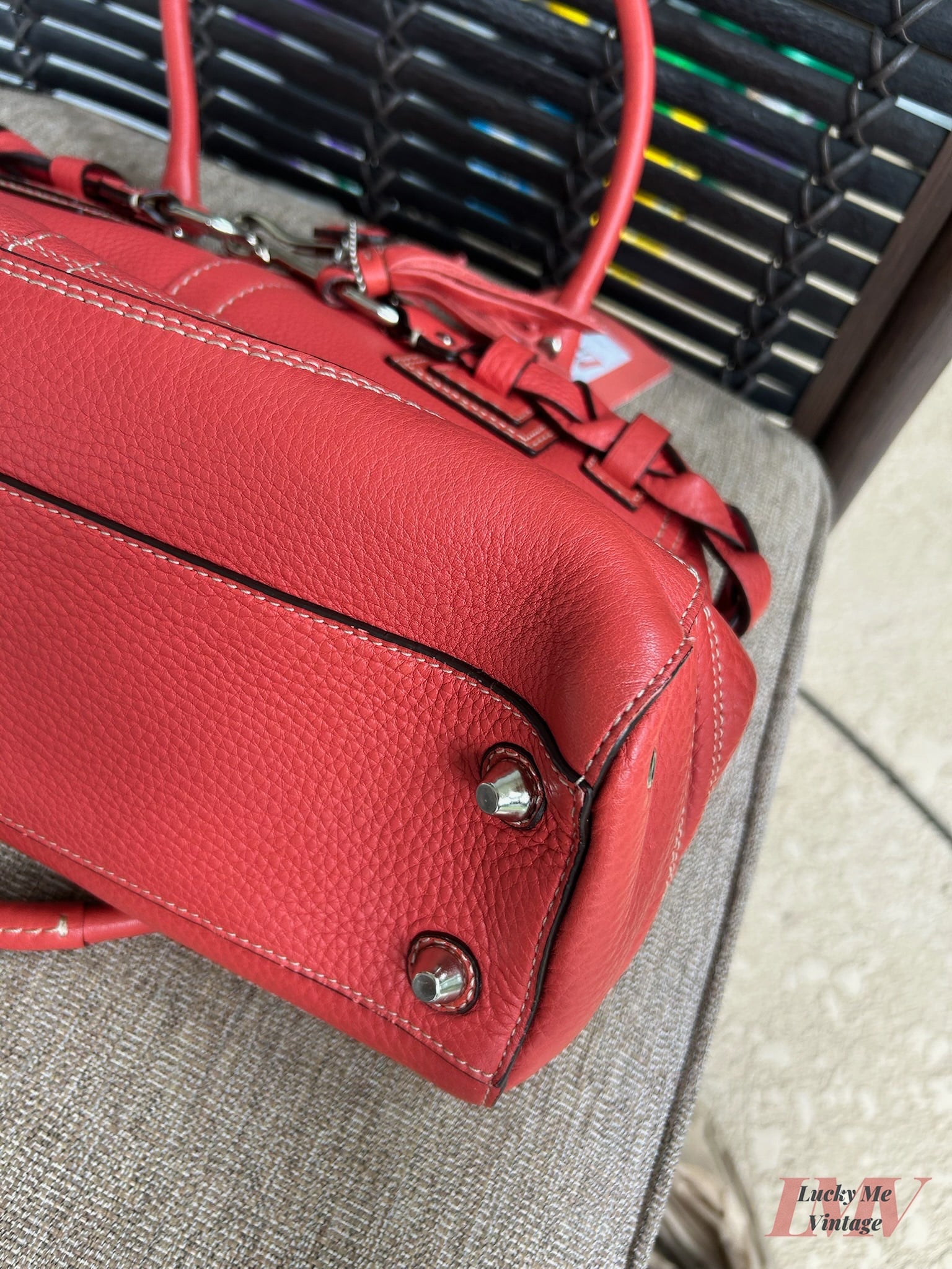 Vintage Coach orange/red Hampton Collection Bag