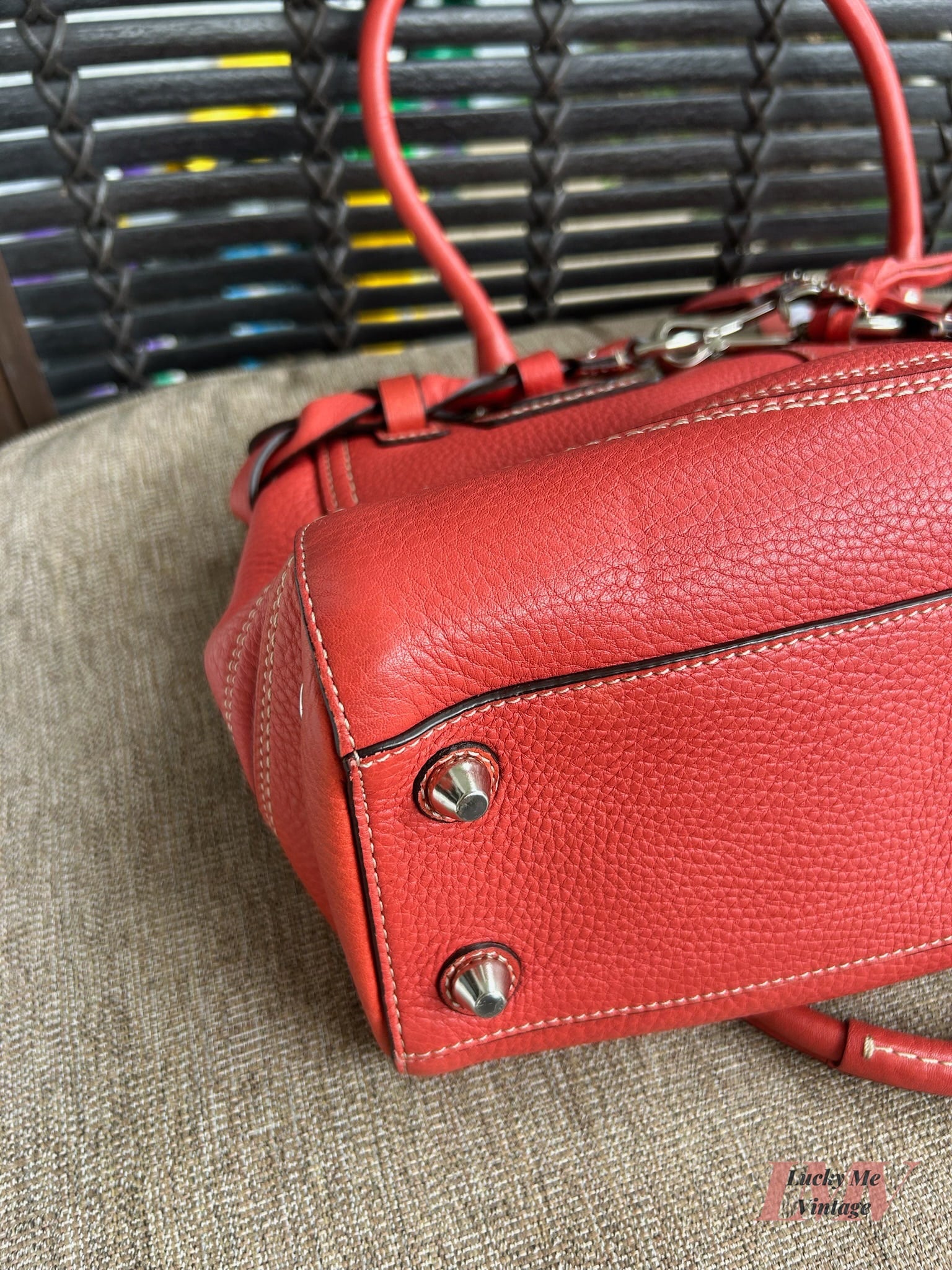 Vintage Coach orange/red Hampton Collection Bag