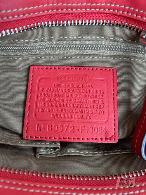 Vintage Coach orange/red Hampton Collection Bag