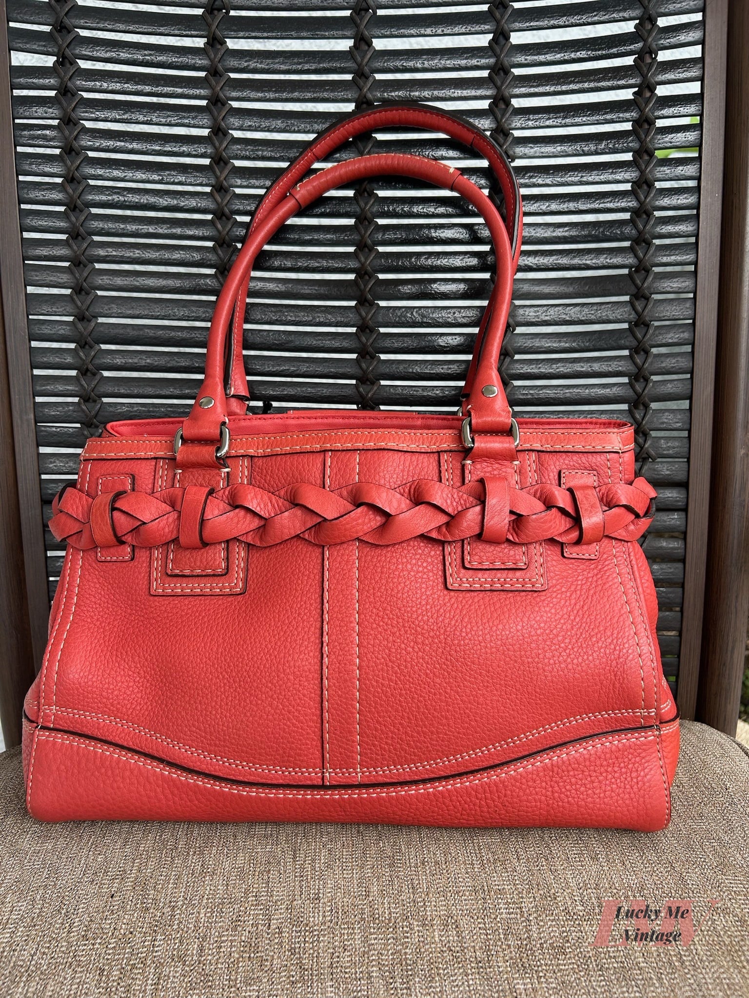 Vintage Coach orange/red Hampton Collection Bag