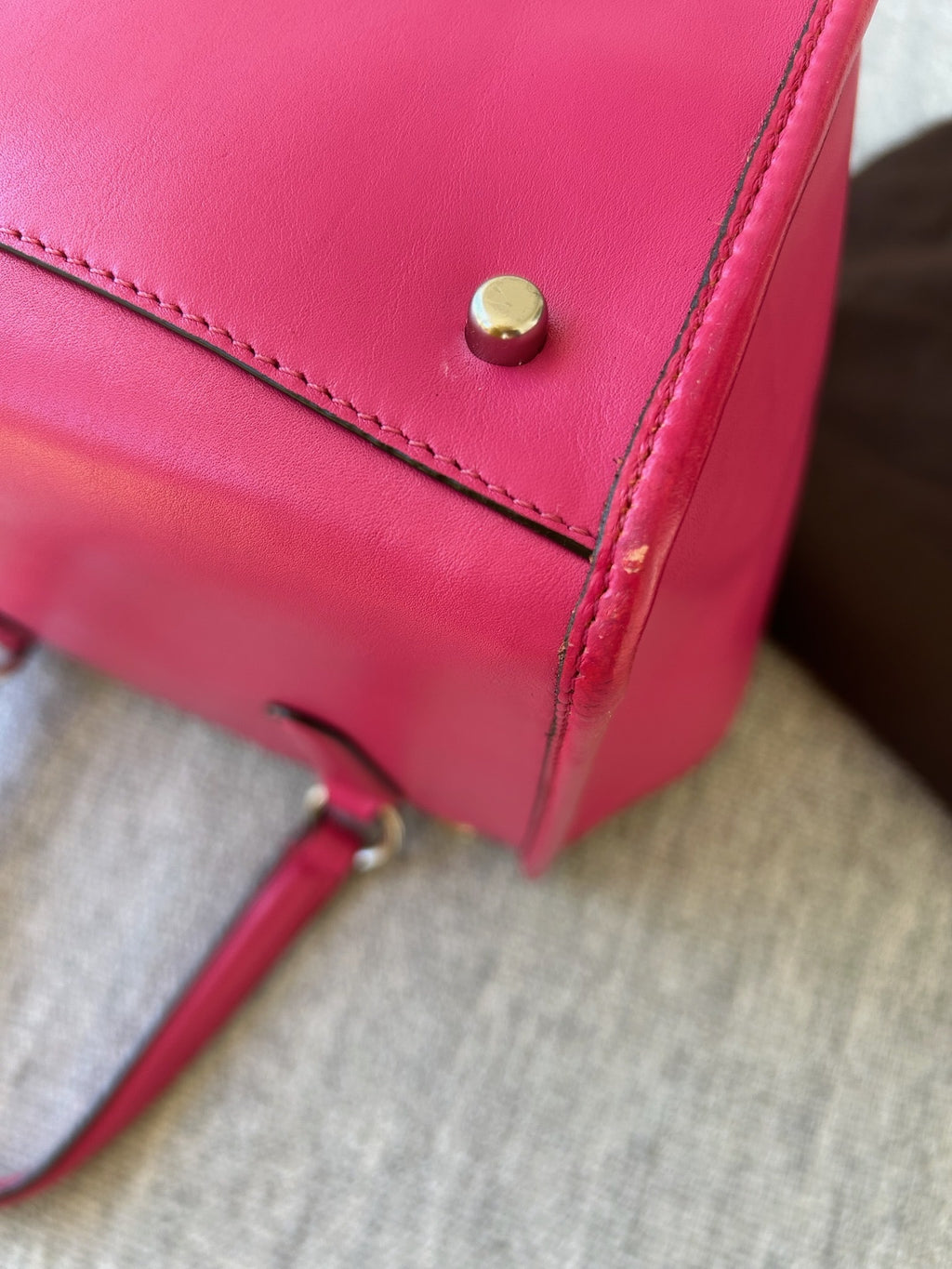 Coach Pink Leather Women's hand Bag with cross strap