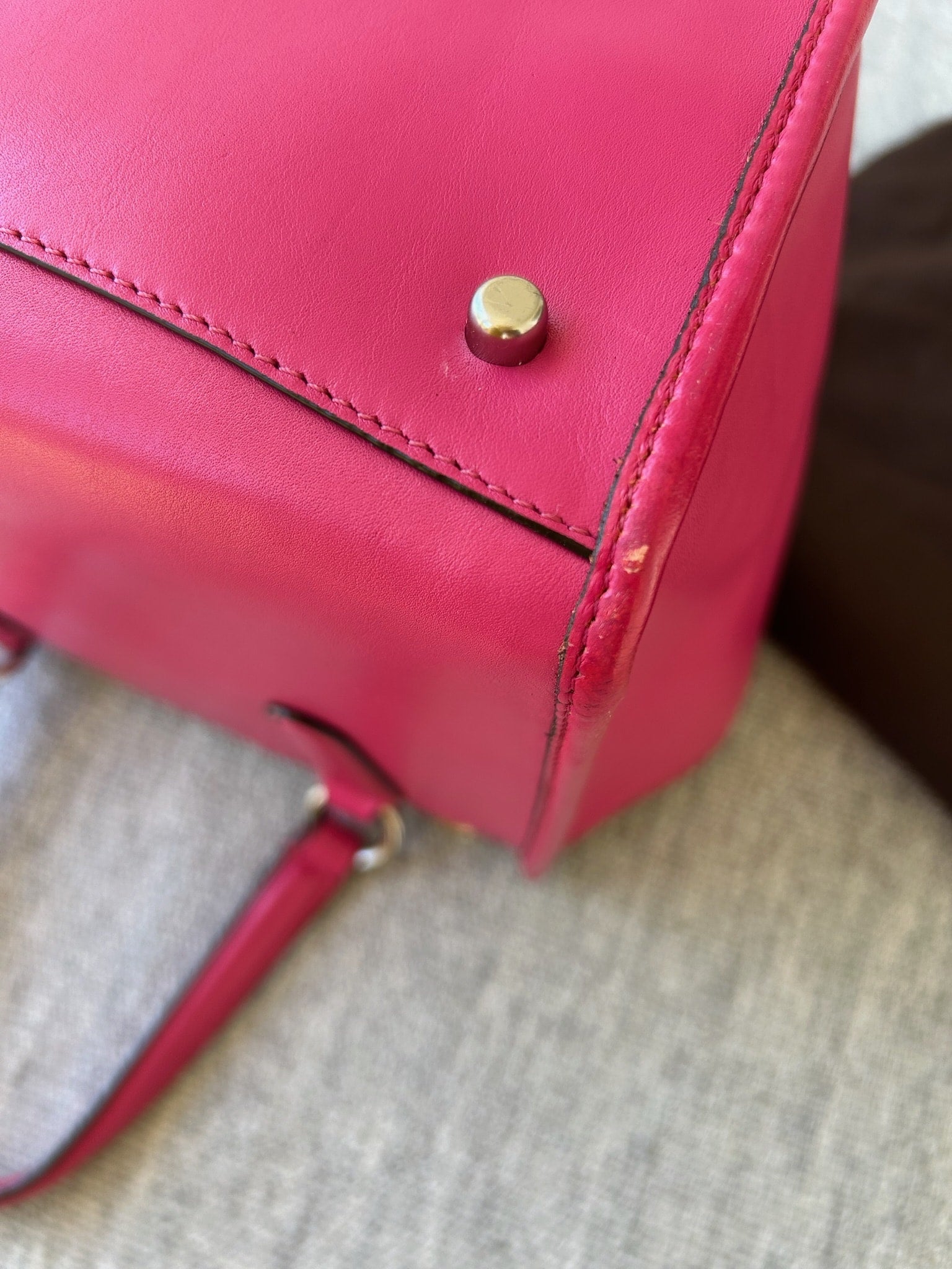 Coach Pink Leather Women's hand Bag with cross strap