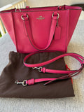 Coach Pink Leather Women's hand Bag with cross strap