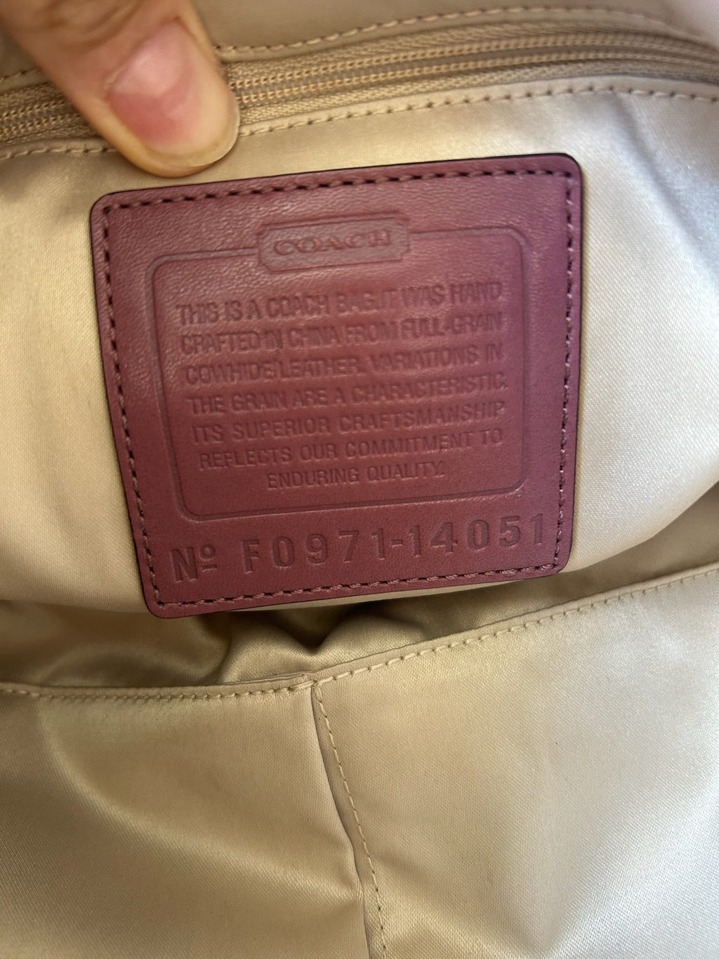 Coach Women's Pink Leather Hobo Bag