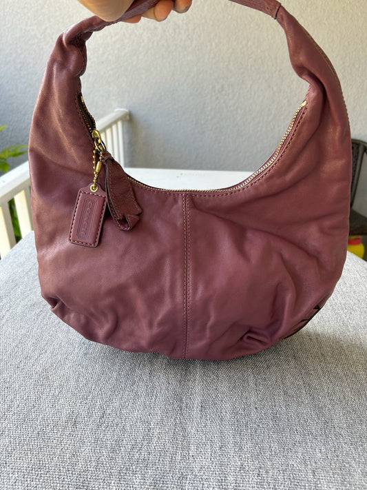 Coach Women's Pink Leather Hobo Bag