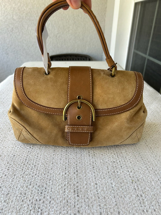 Coach Brown suede Leather Handbag