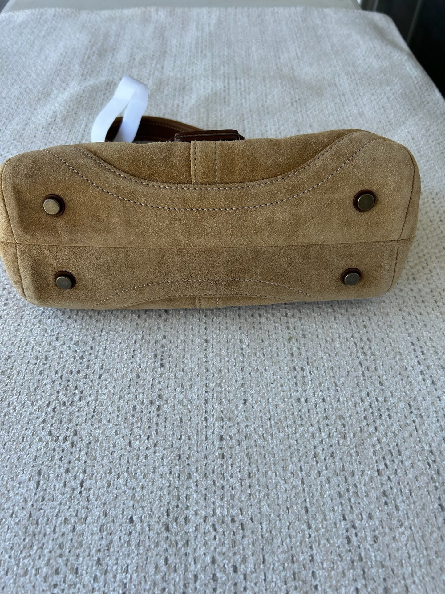 Coach Brown suede Leather Handbag