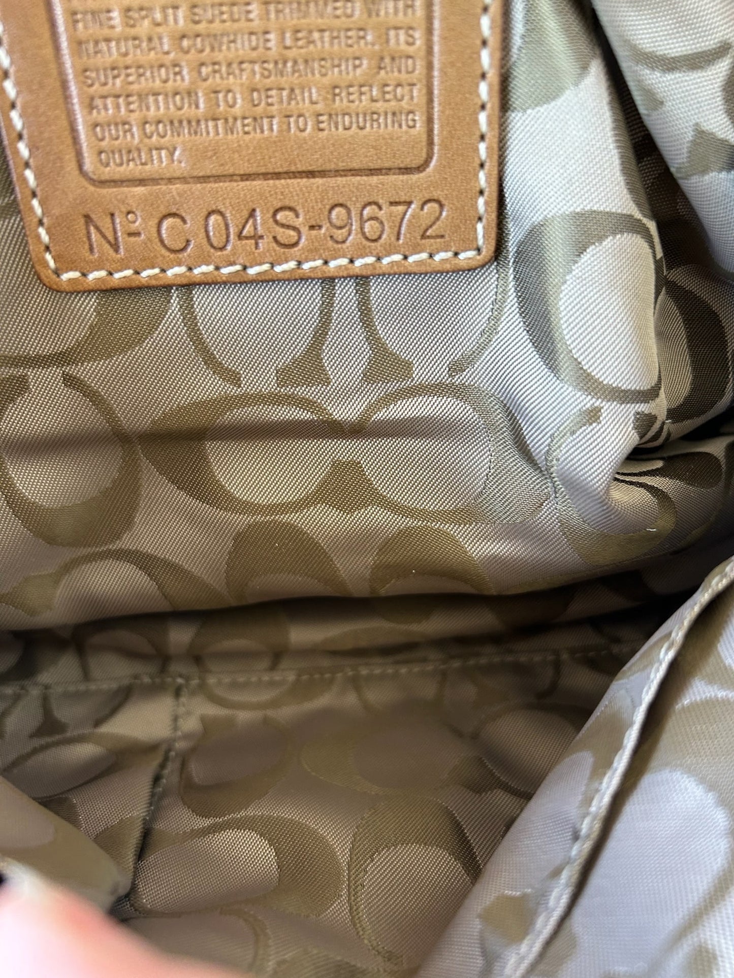 Coach Brown suede Leather Handbag