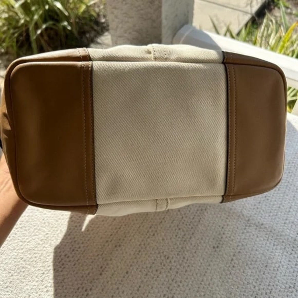 Coach Brown and Cream Women's Tote Bag