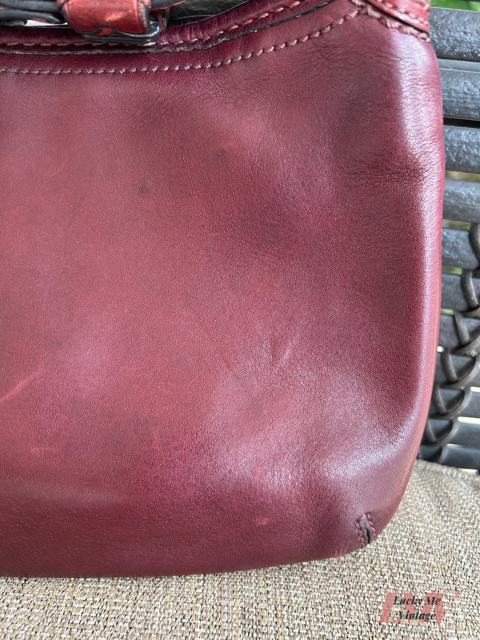 Vintage Coach burgundy Bleecker bag