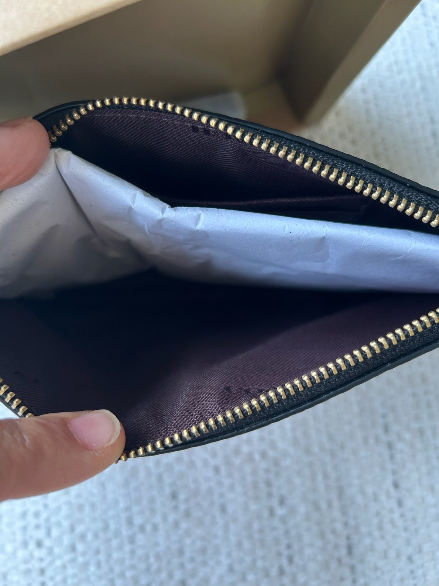 Coach Red Plaid Wristlet