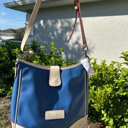 Dooney & Bourke Blue and Cream Shoulder Bag
