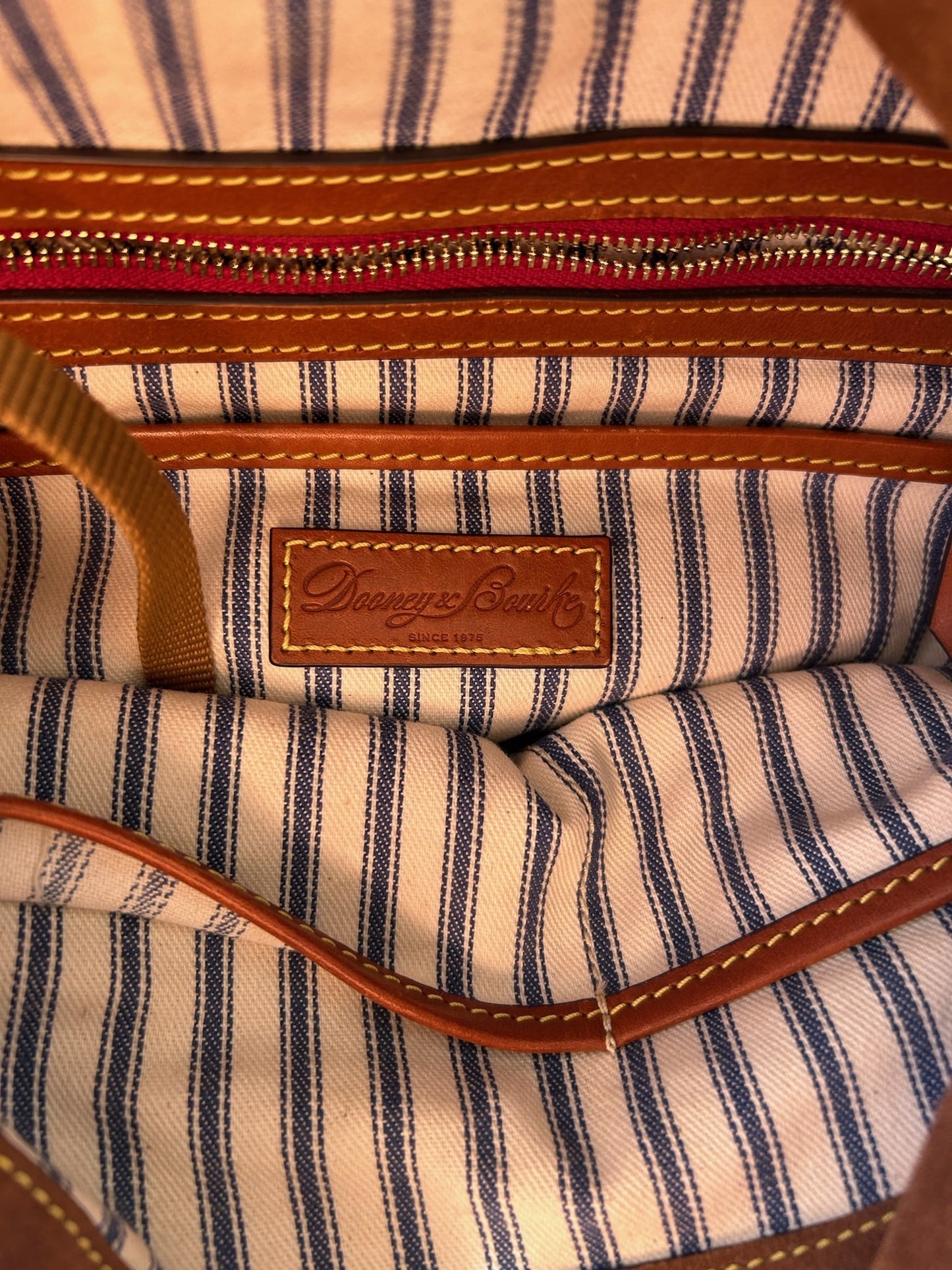 Navy Blue Leather-Trimmed Nylon Women's Bag