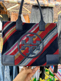 Vintage Tory Burch Ella tote bag wool striped